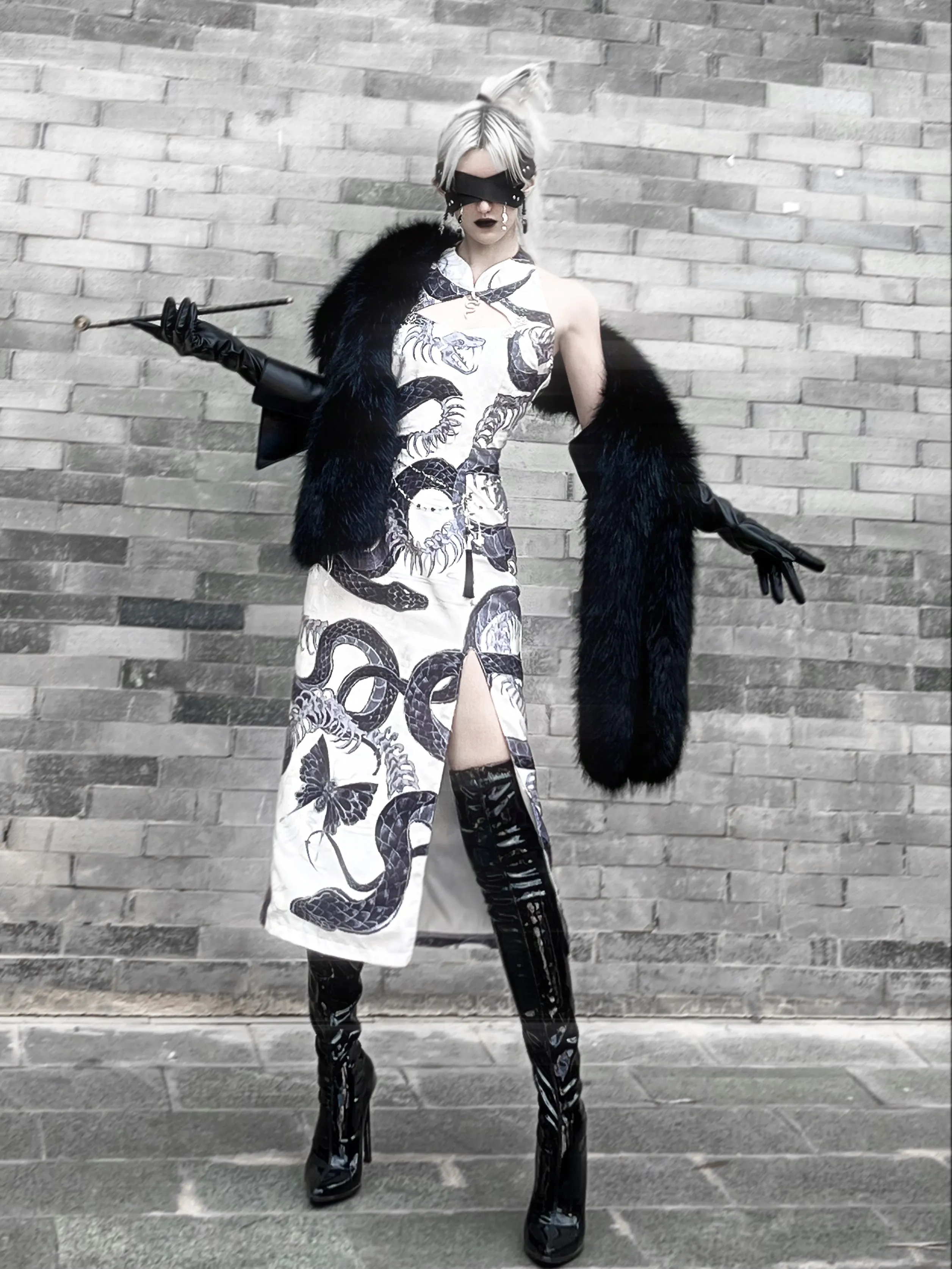 Dark Cheongsam Dress UB99137