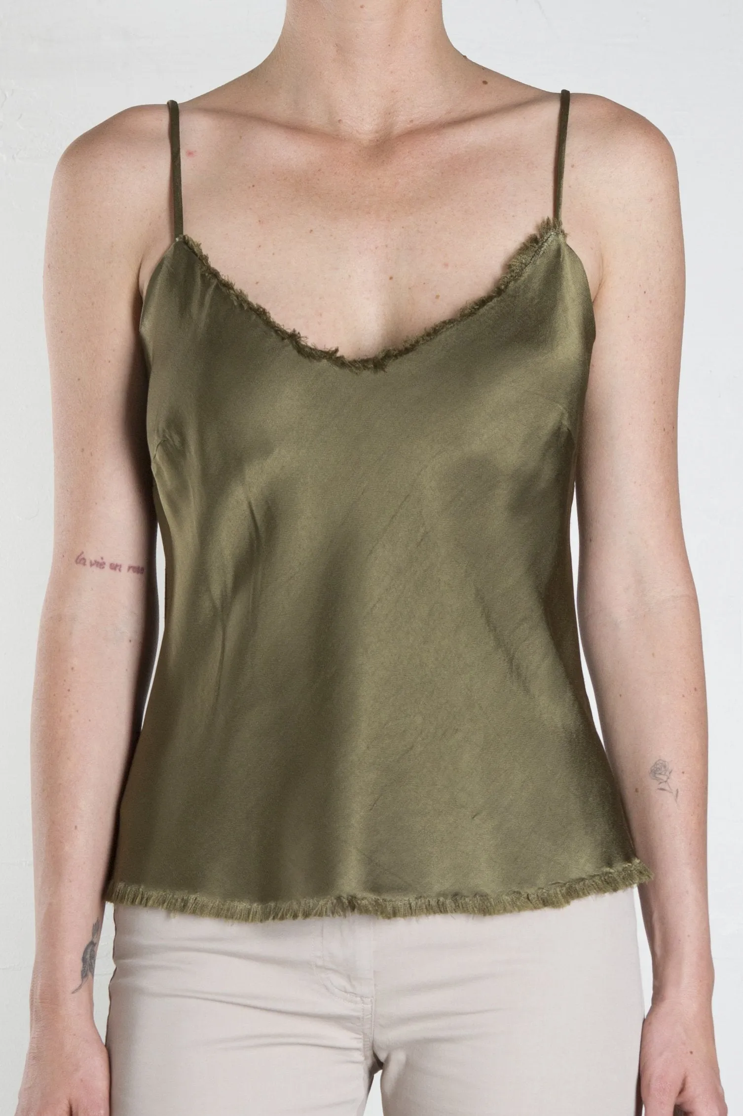 Dawn Cami Vintage Satin - Olive