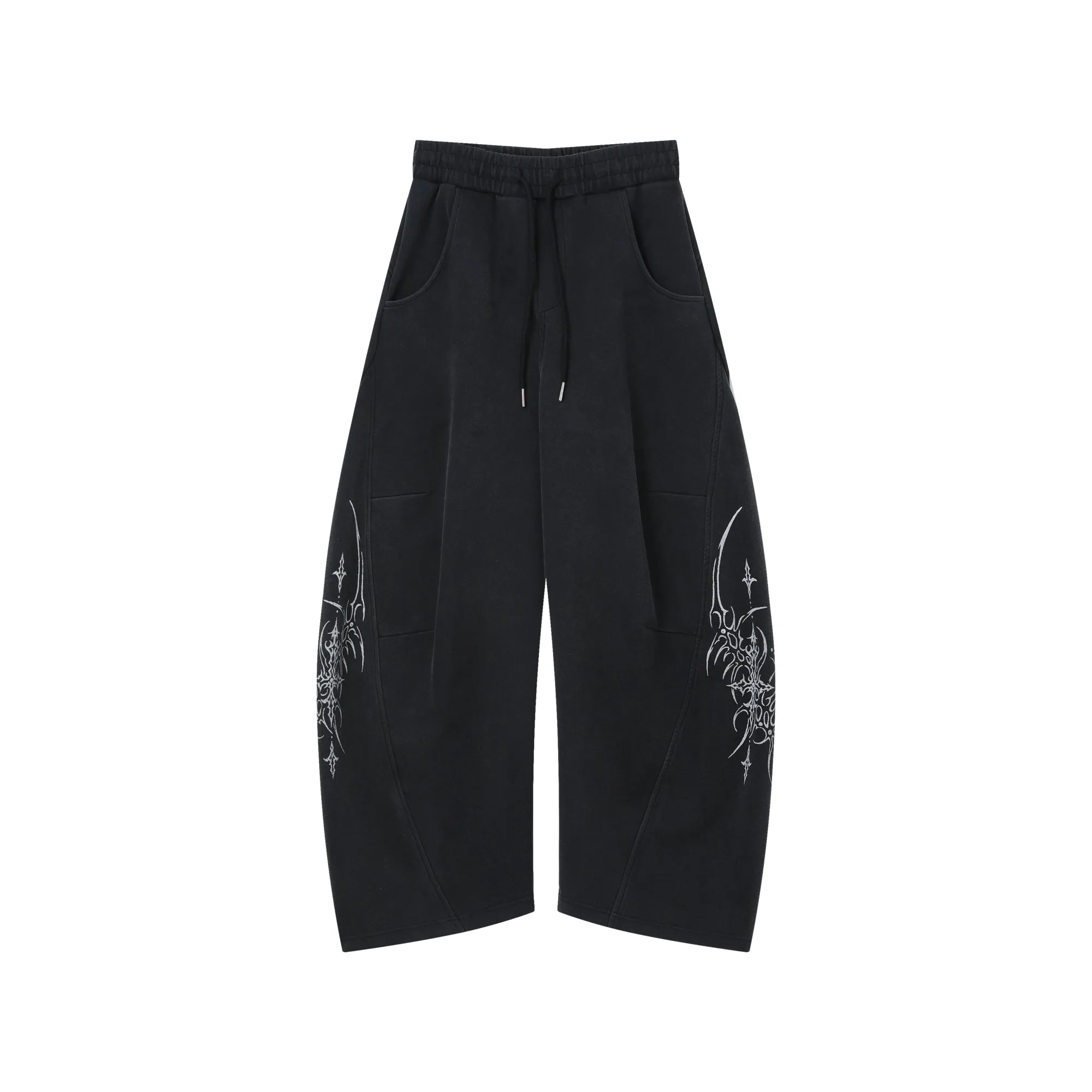 Distressed Graphic Hoodie and Pants Set