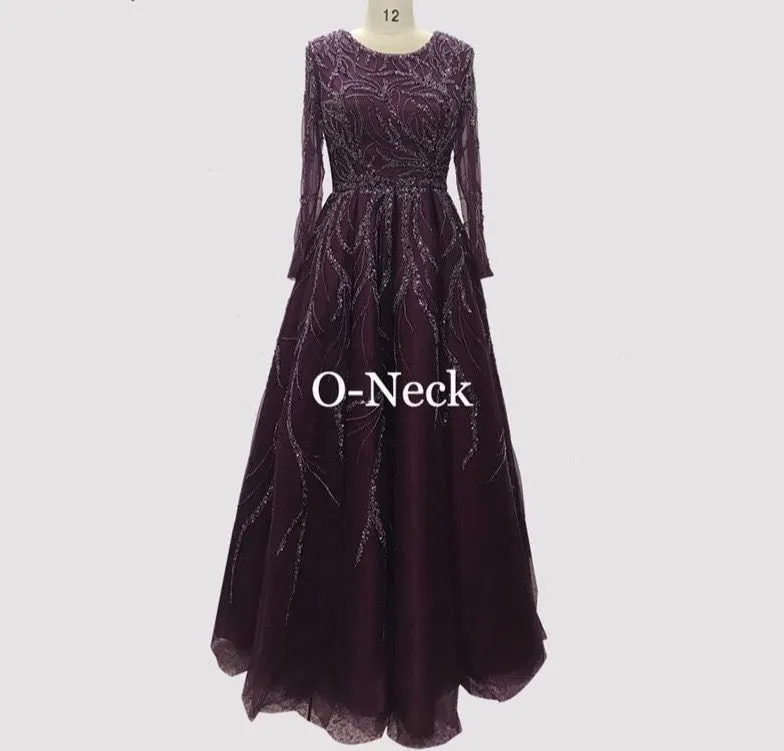 Dubai Design Wine Red A-Line Prom Dresses One-Shoulder Sexy Luxury Prom Gowns