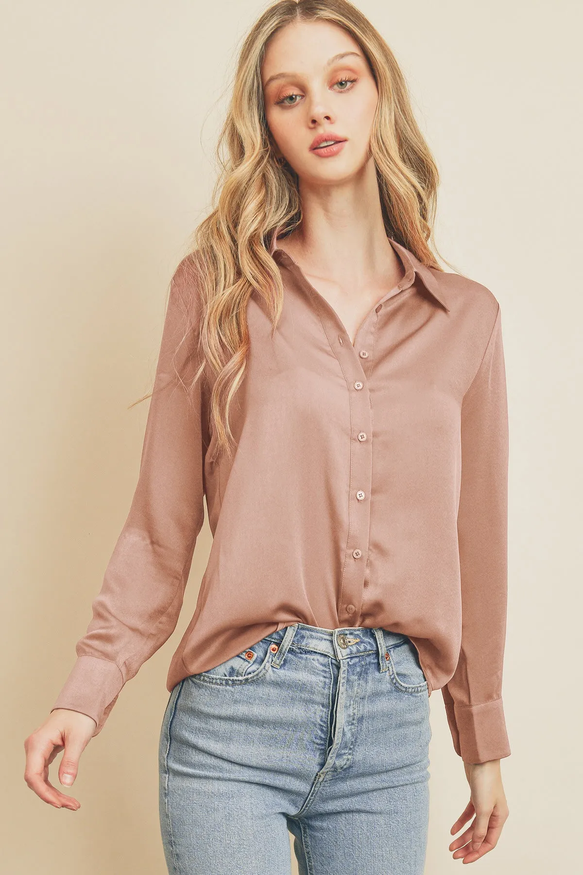 Dull Satin Slim Shirt