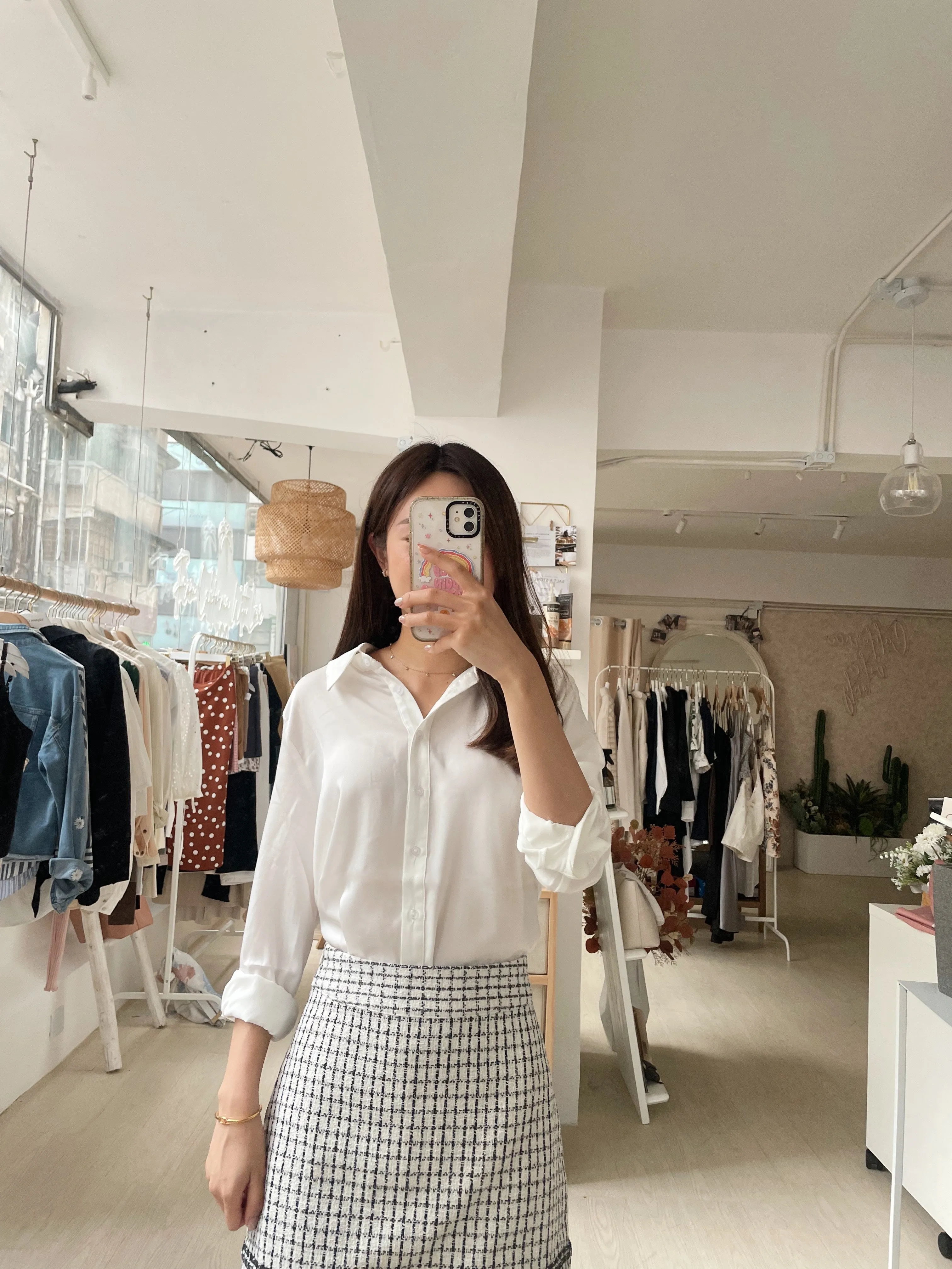 Dull Satin Slim Shirt