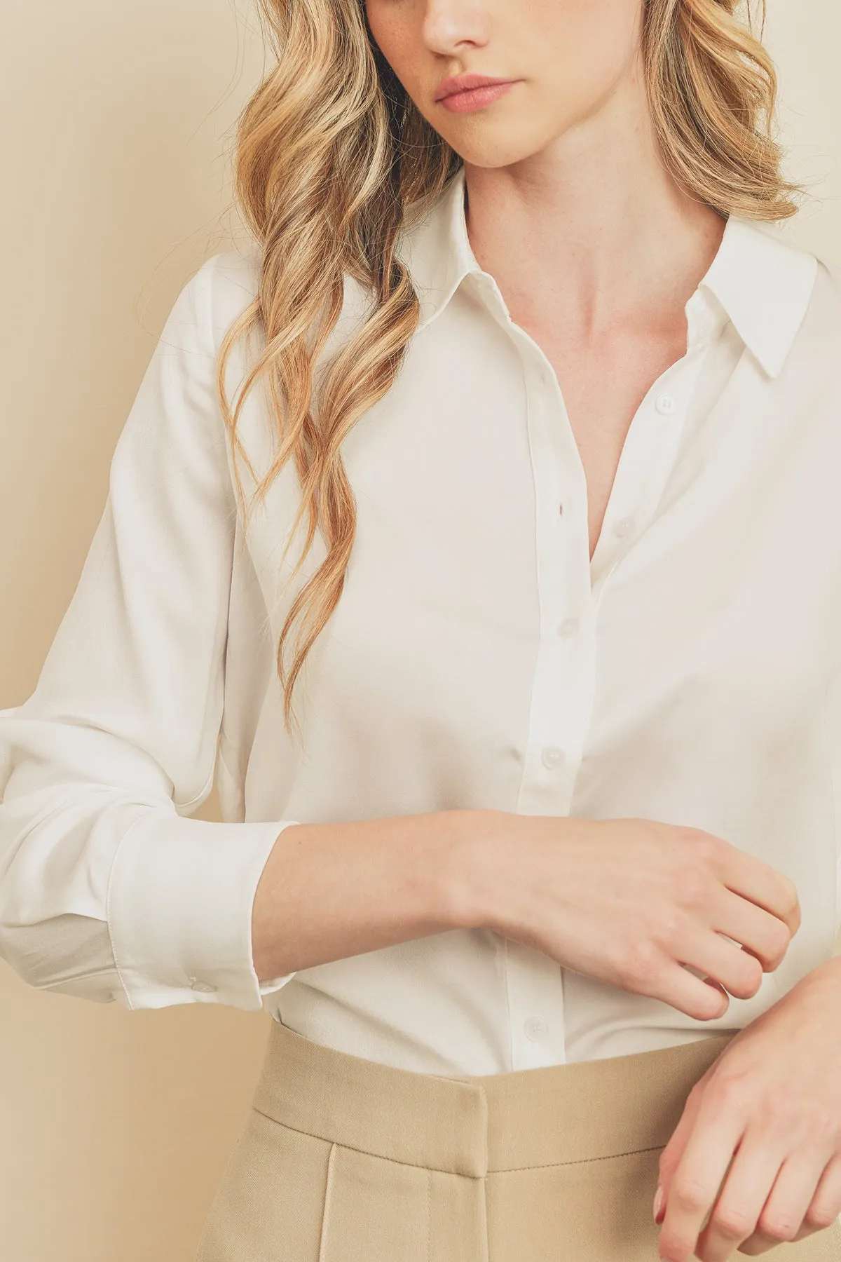 Dull Satin Slim Shirt