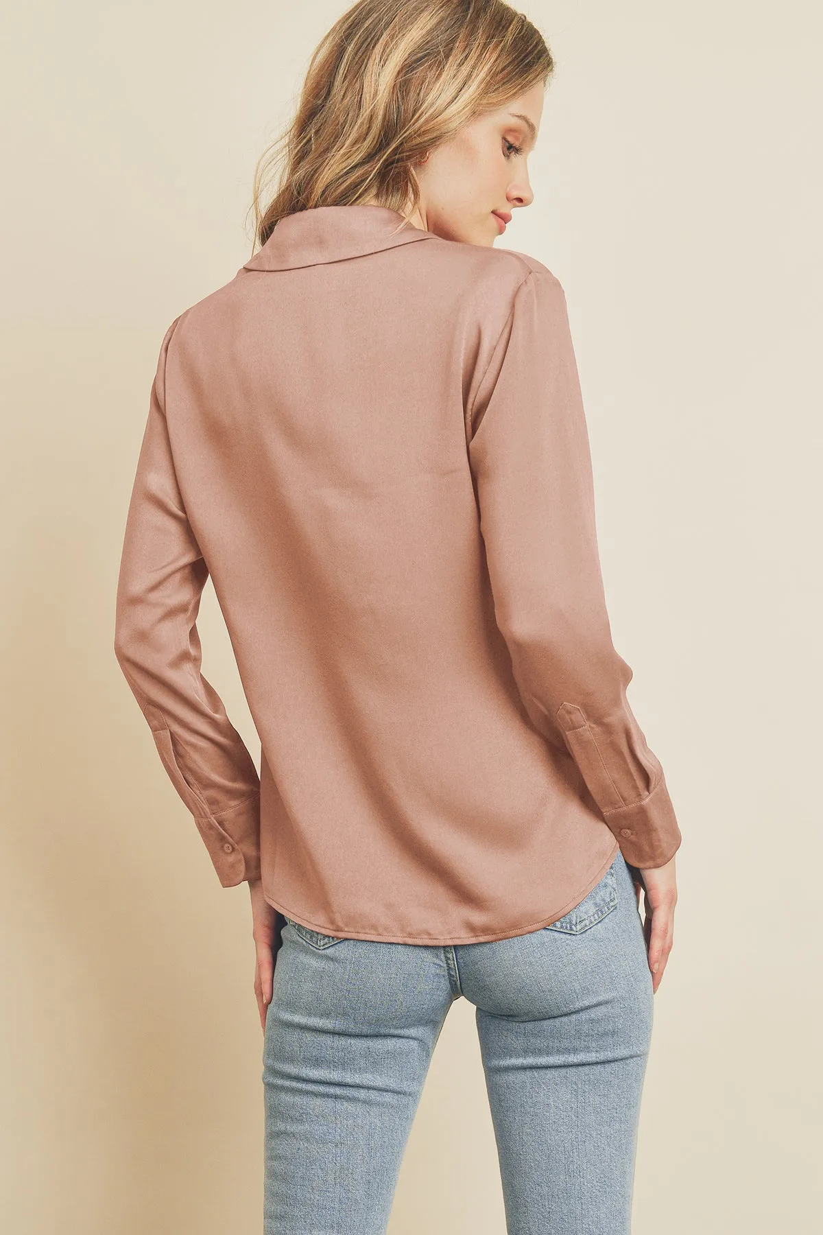 Dull Satin Slim Shirt