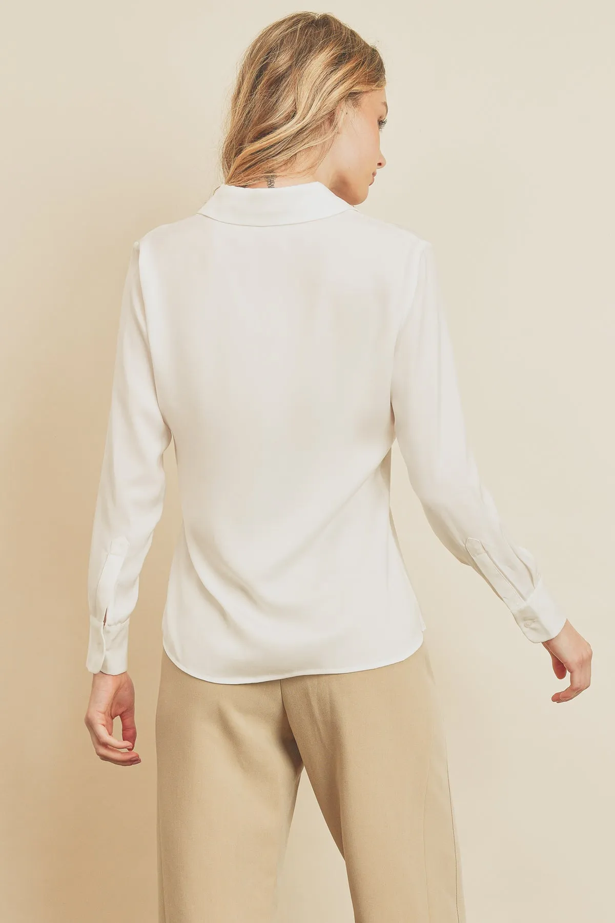 Dull Satin Slim Shirt