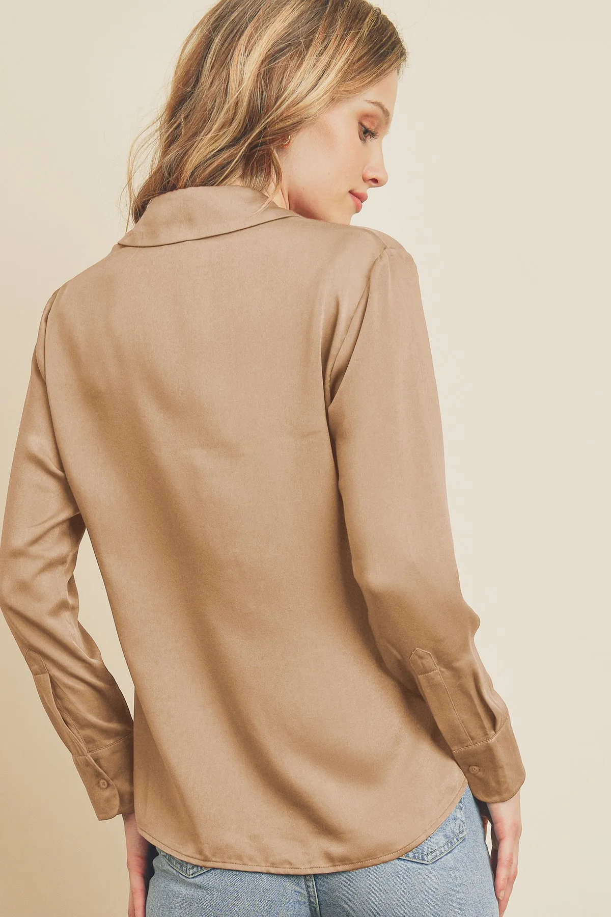 Dull Satin Slim Shirt