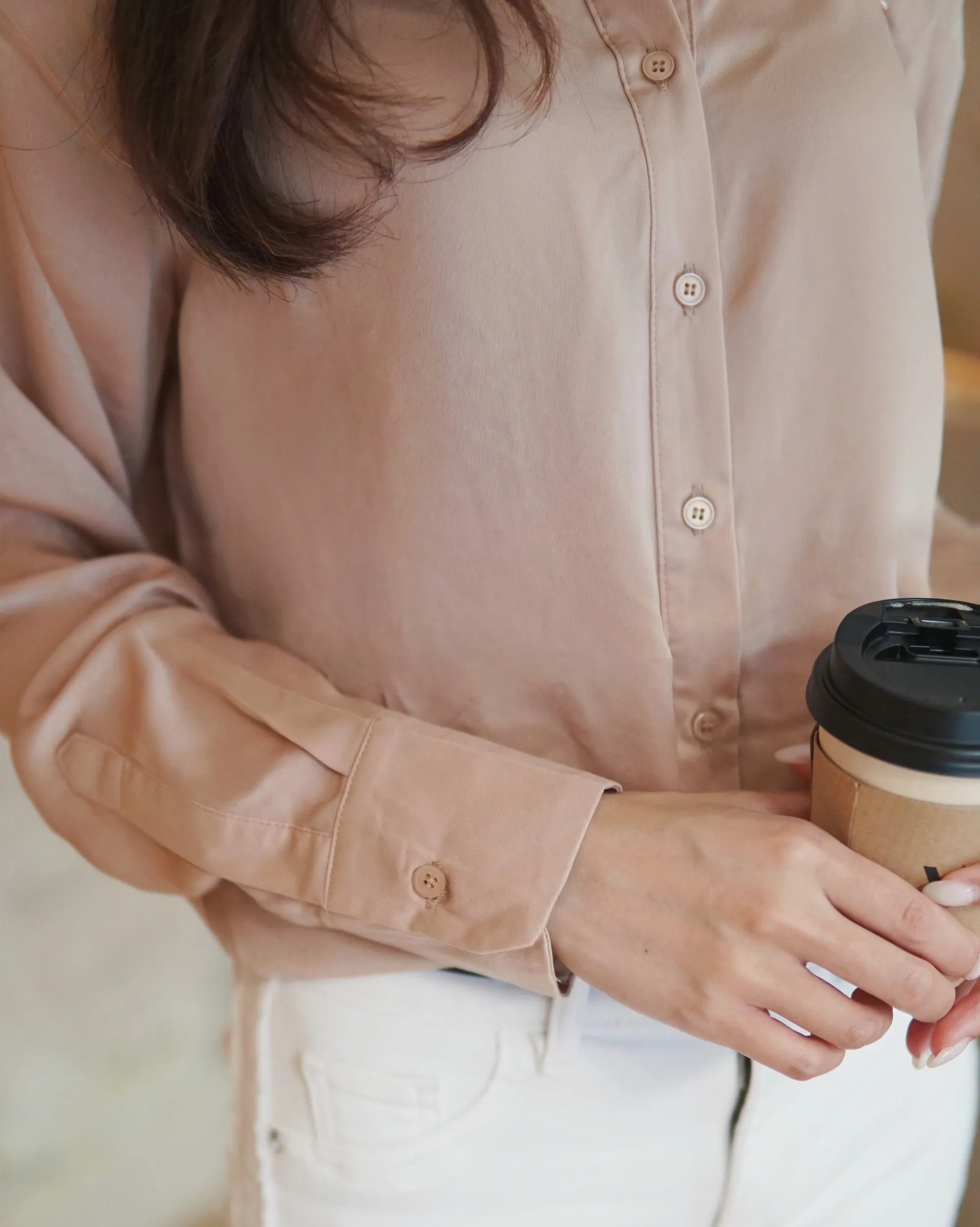 Dull Satin Slim Shirt