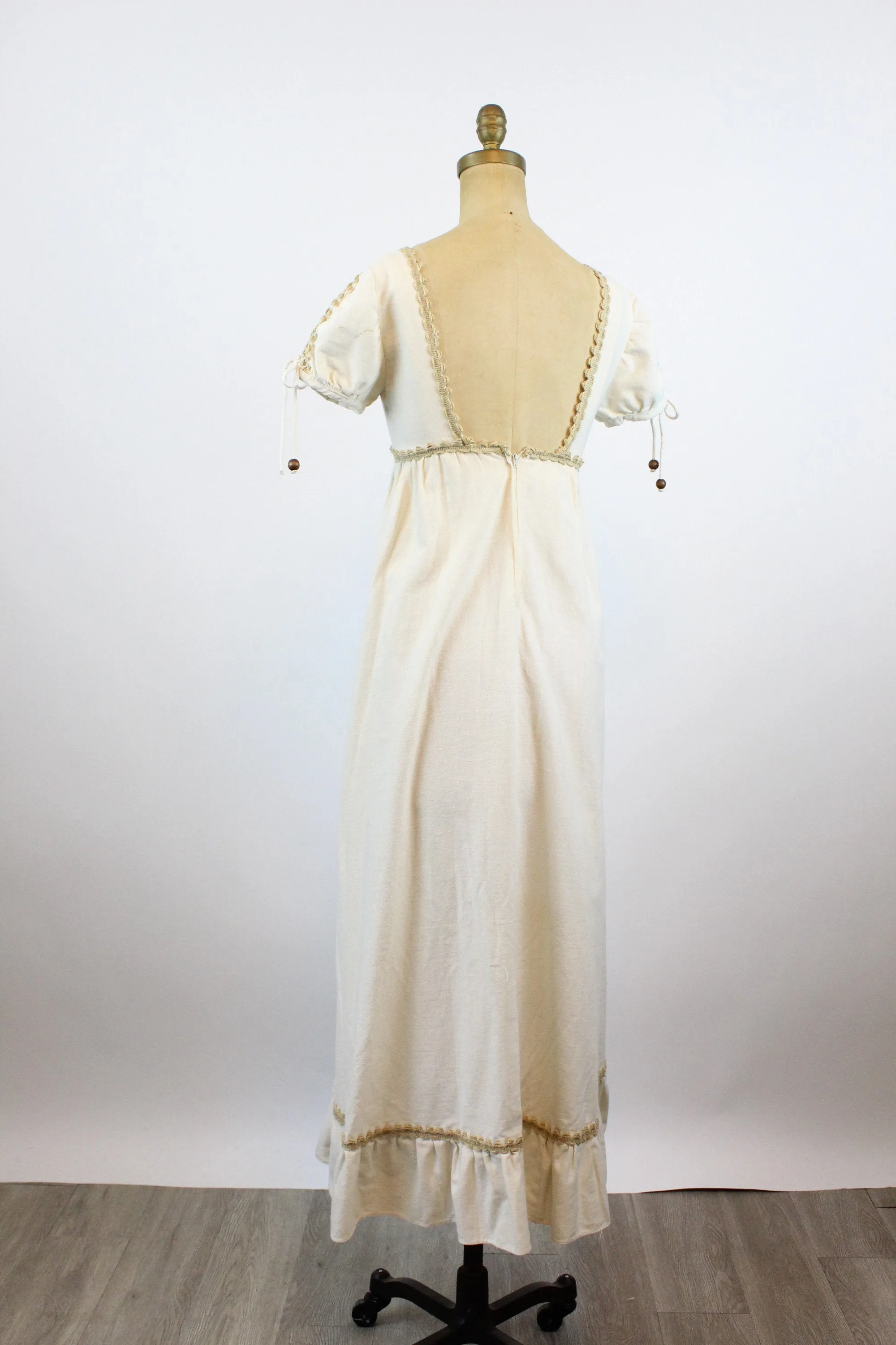 EARLY 1970s Gunne Sax CORSET SLEEVES maxi dress xs | new spring