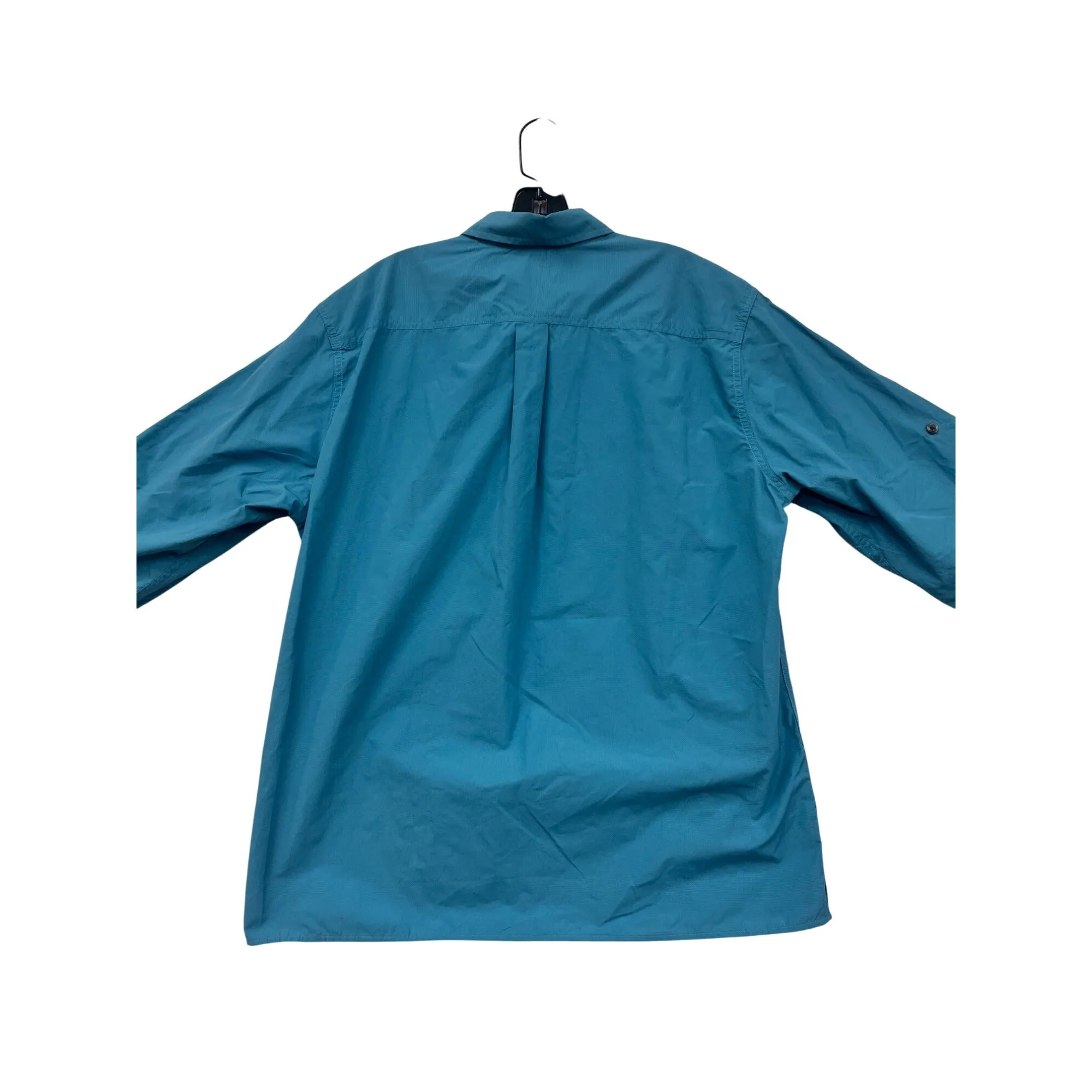 Eddie Bauer Mens Large Blue Long Sleeve Button-Up Shirt #6525
