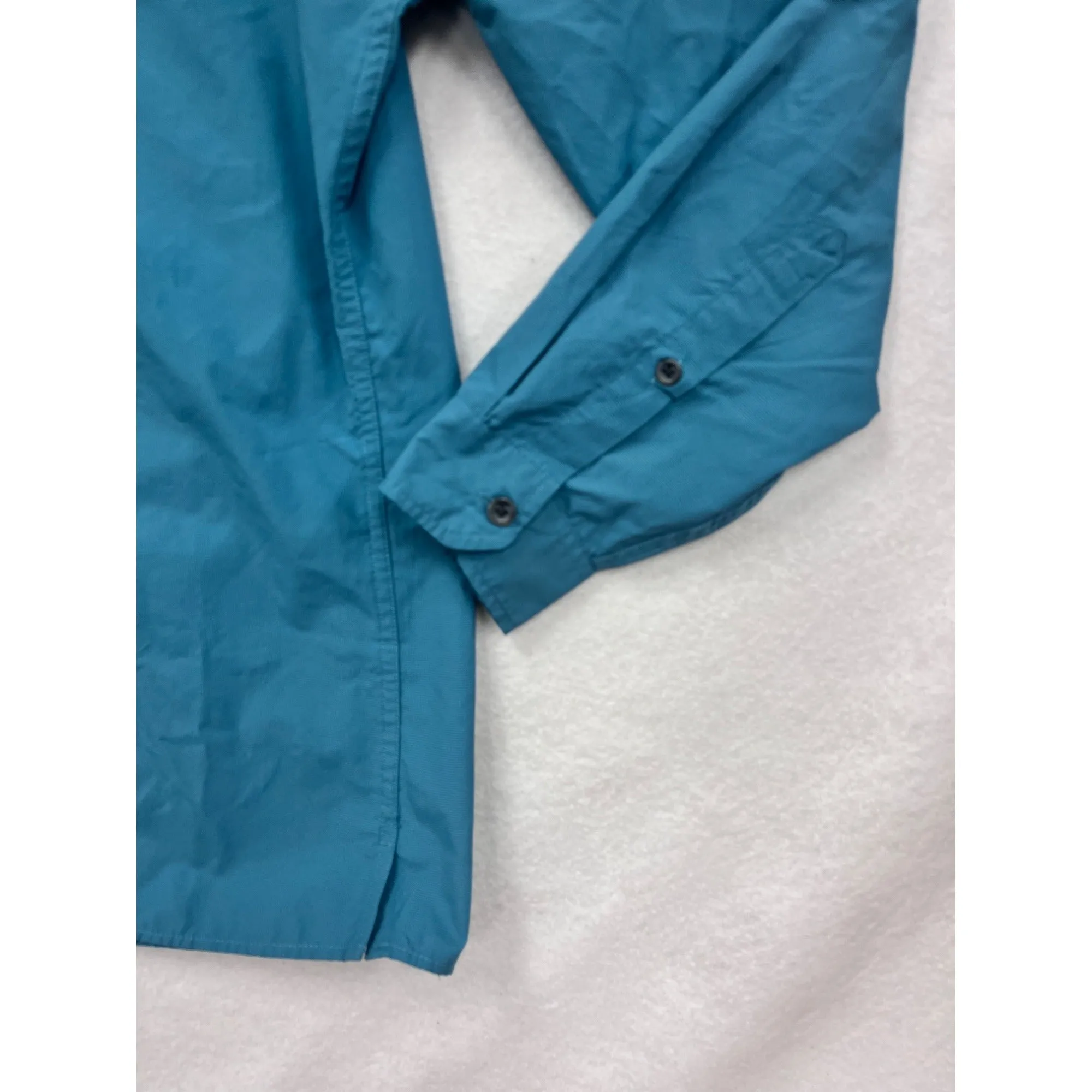 Eddie Bauer Mens Large Blue Long Sleeve Button-Up Shirt #6525