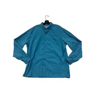 Eddie Bauer Mens Large Blue Long Sleeve Button-Up Shirt #6525