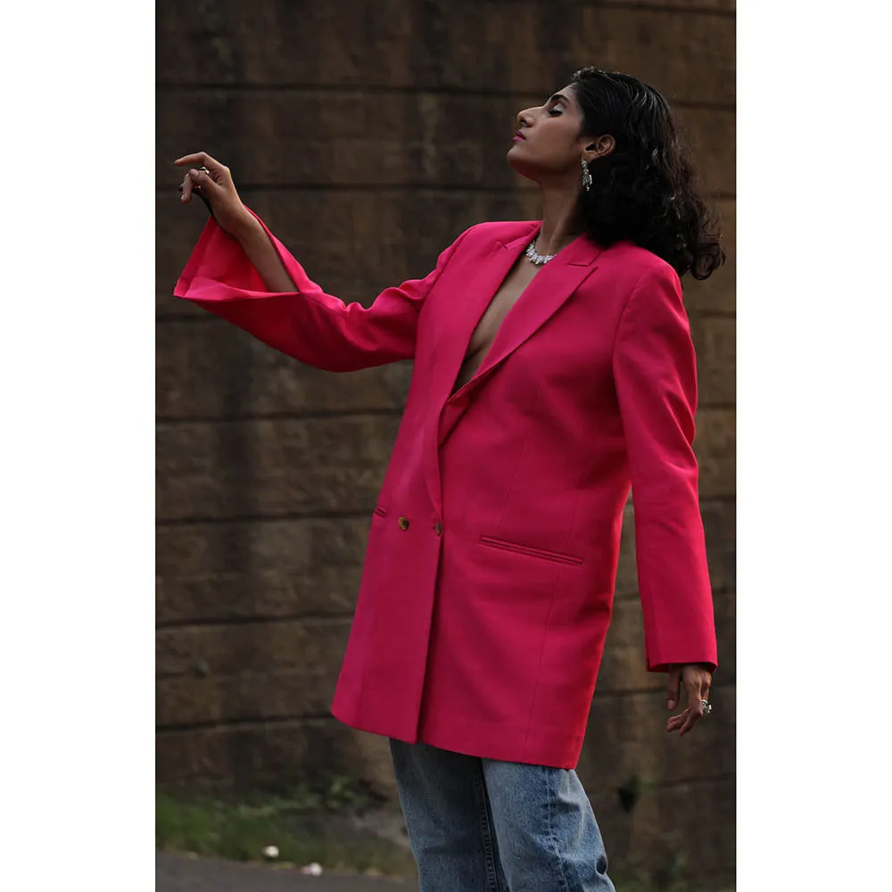 Ekastories Deep Pink Blazer