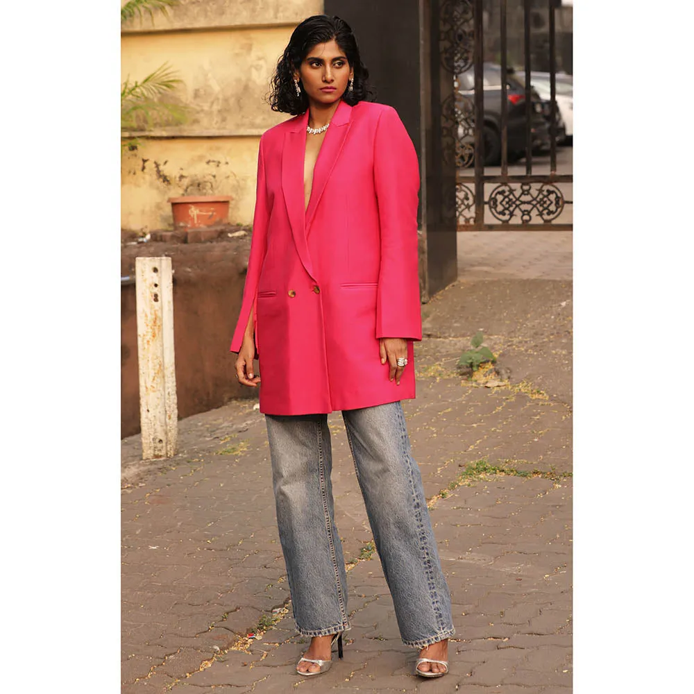 Ekastories Deep Pink Blazer