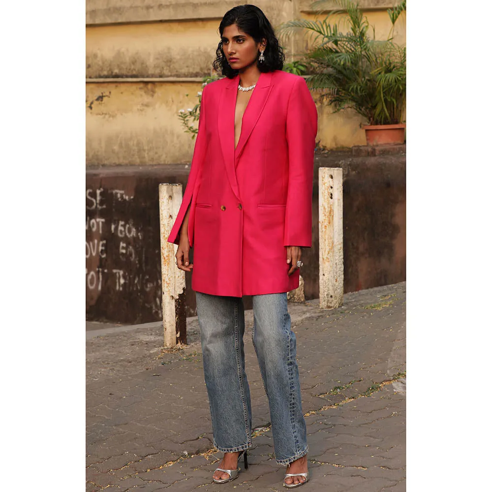 Ekastories Deep Pink Blazer