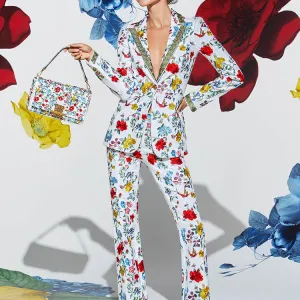 Ember Embroidered Fitted Pant Suit