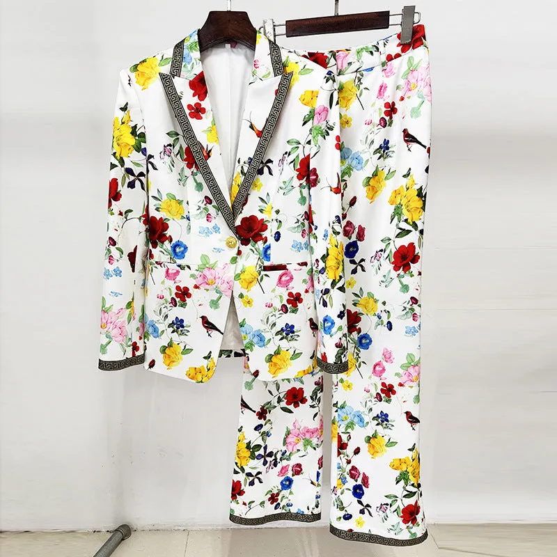 Ember Embroidered Fitted Pant Suit