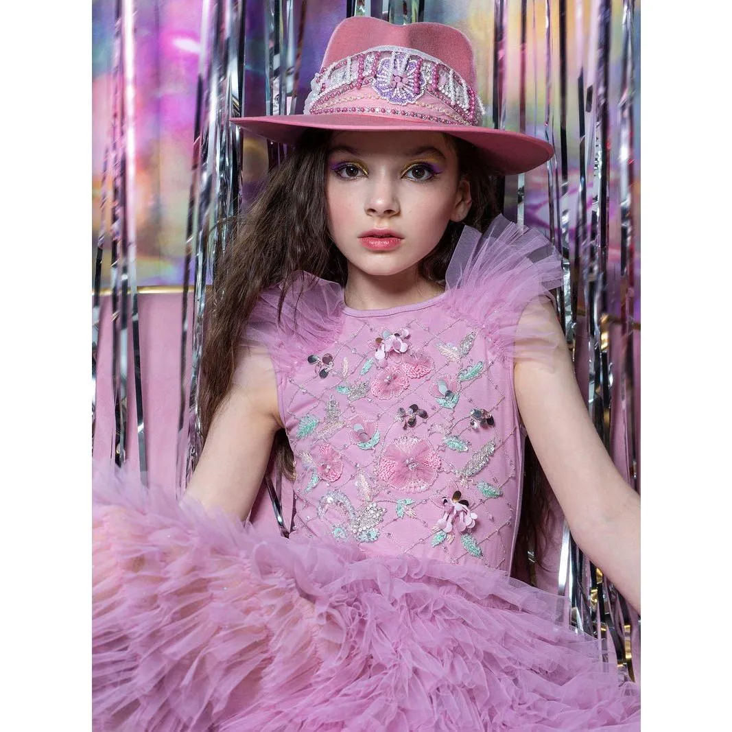 Empire Rose Tutu Dress - Orchid