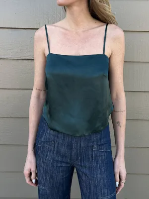 Georgia Top in Vintage Satin - Emerald