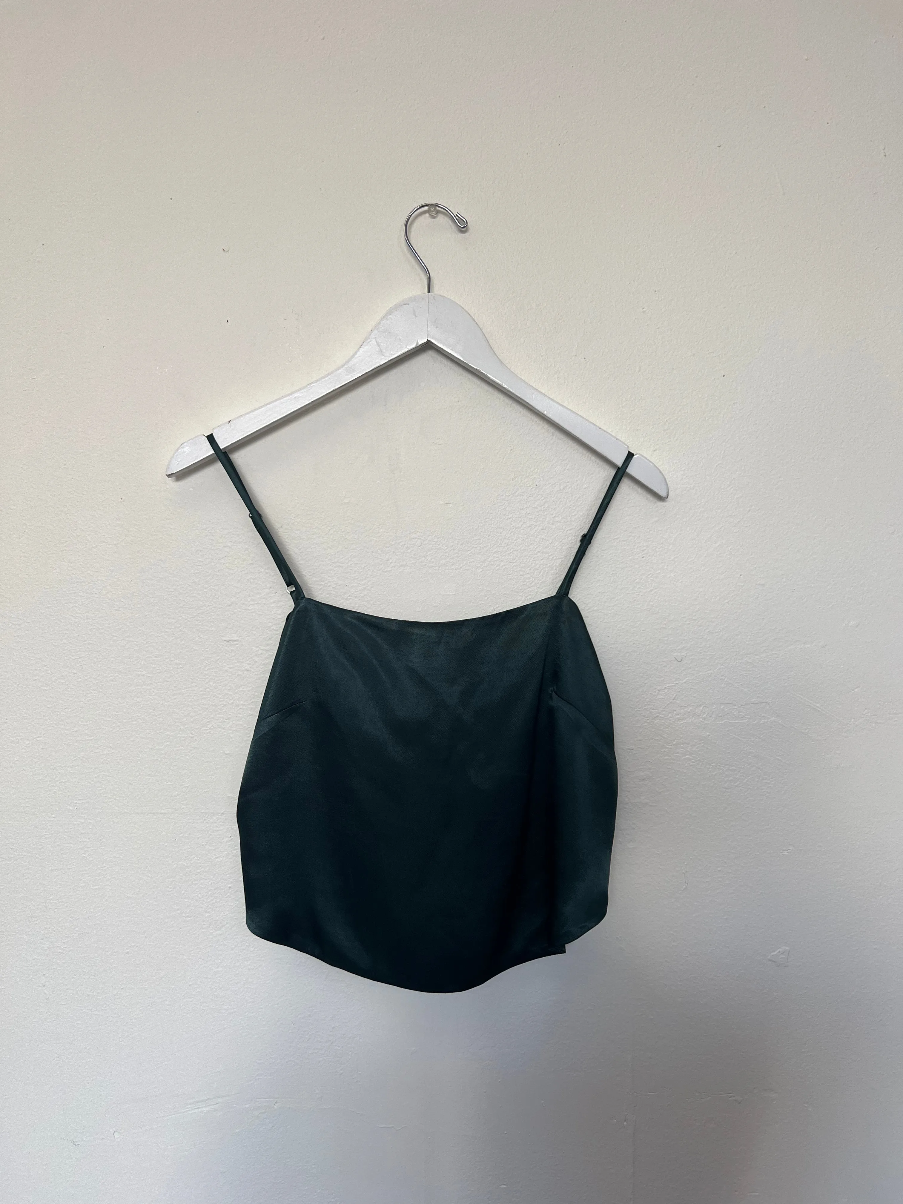 Georgia Top in Vintage Satin - Emerald