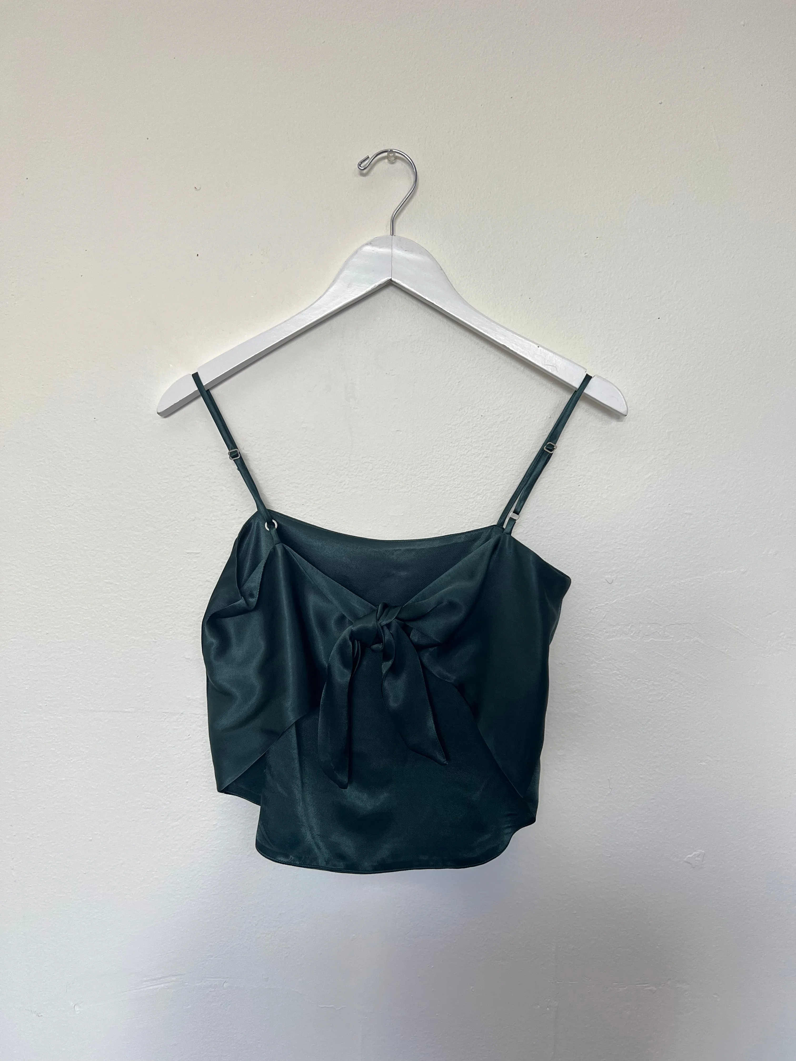 Georgia Top in Vintage Satin - Emerald