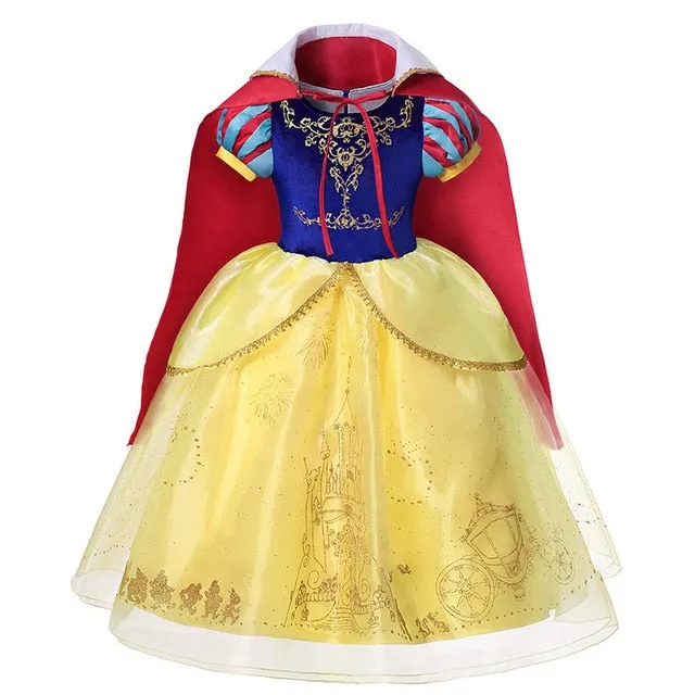 Girl Elsa Anna Dress Costumes Kid Party Dresses Baby Girl Clothes Unicorn Tianan Belle Arabian Girls