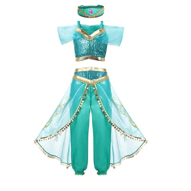 Girl Elsa Anna Dress Costumes Kid Party Dresses Baby Girl Clothes Unicorn Tianan Belle Arabian Girls