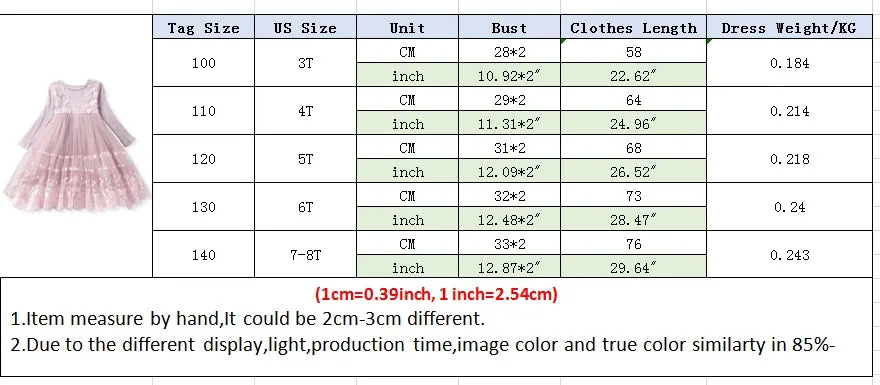 Girl's Long Sleeve Lace Princess Tutu Dress - Pink, Grey