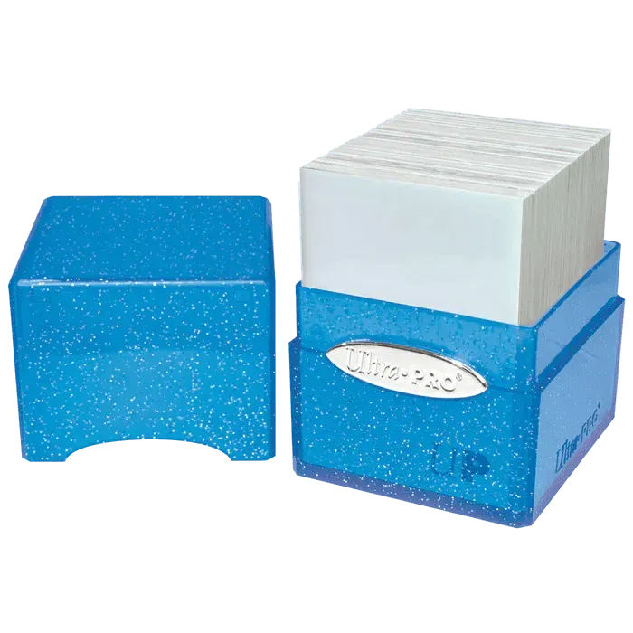 Glitter Satin Cube Blue