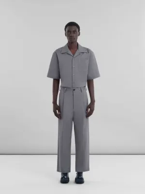 Grey Gabardine Classic Trousers