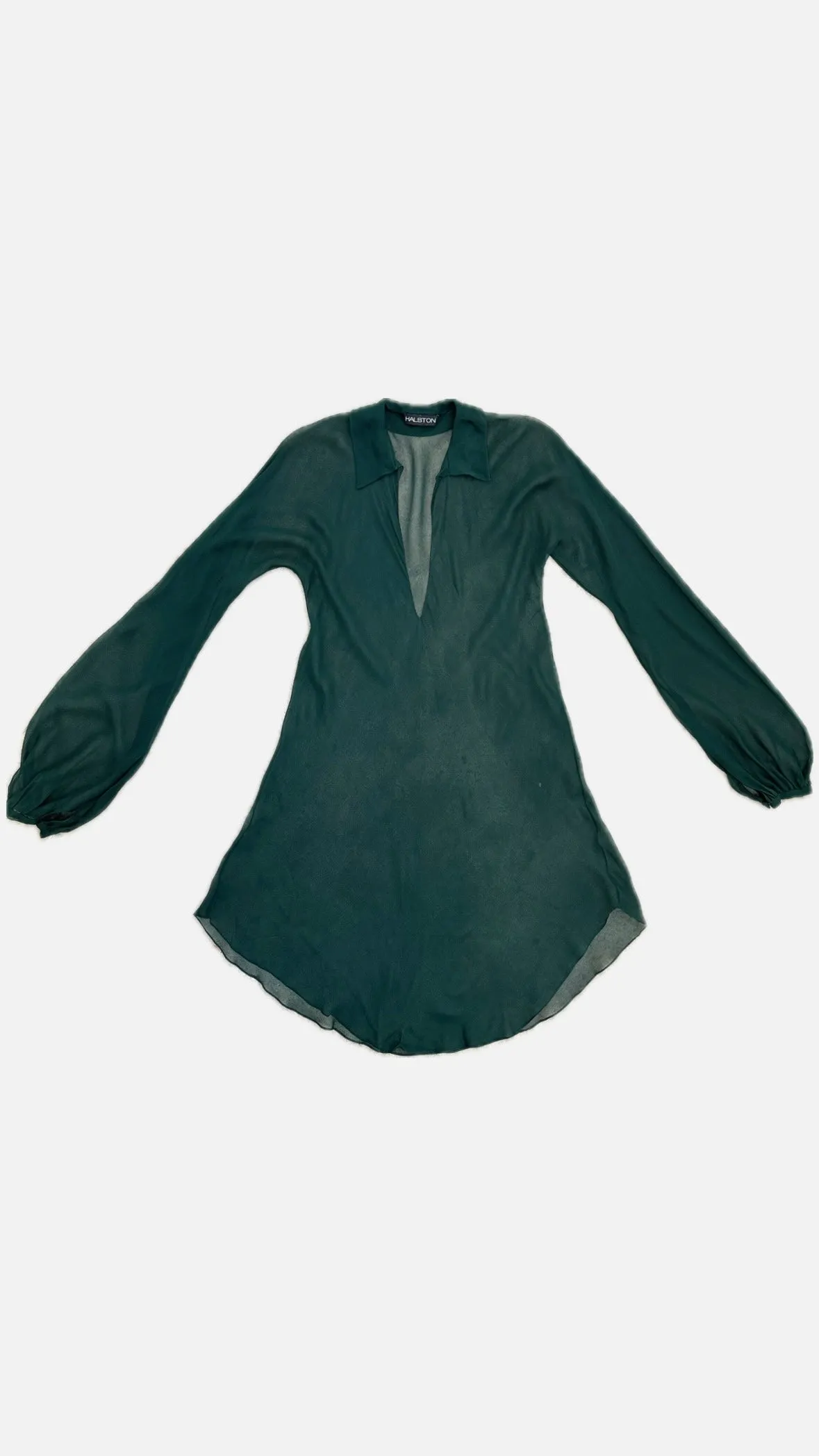 Halston Chiffon Bias Blouse