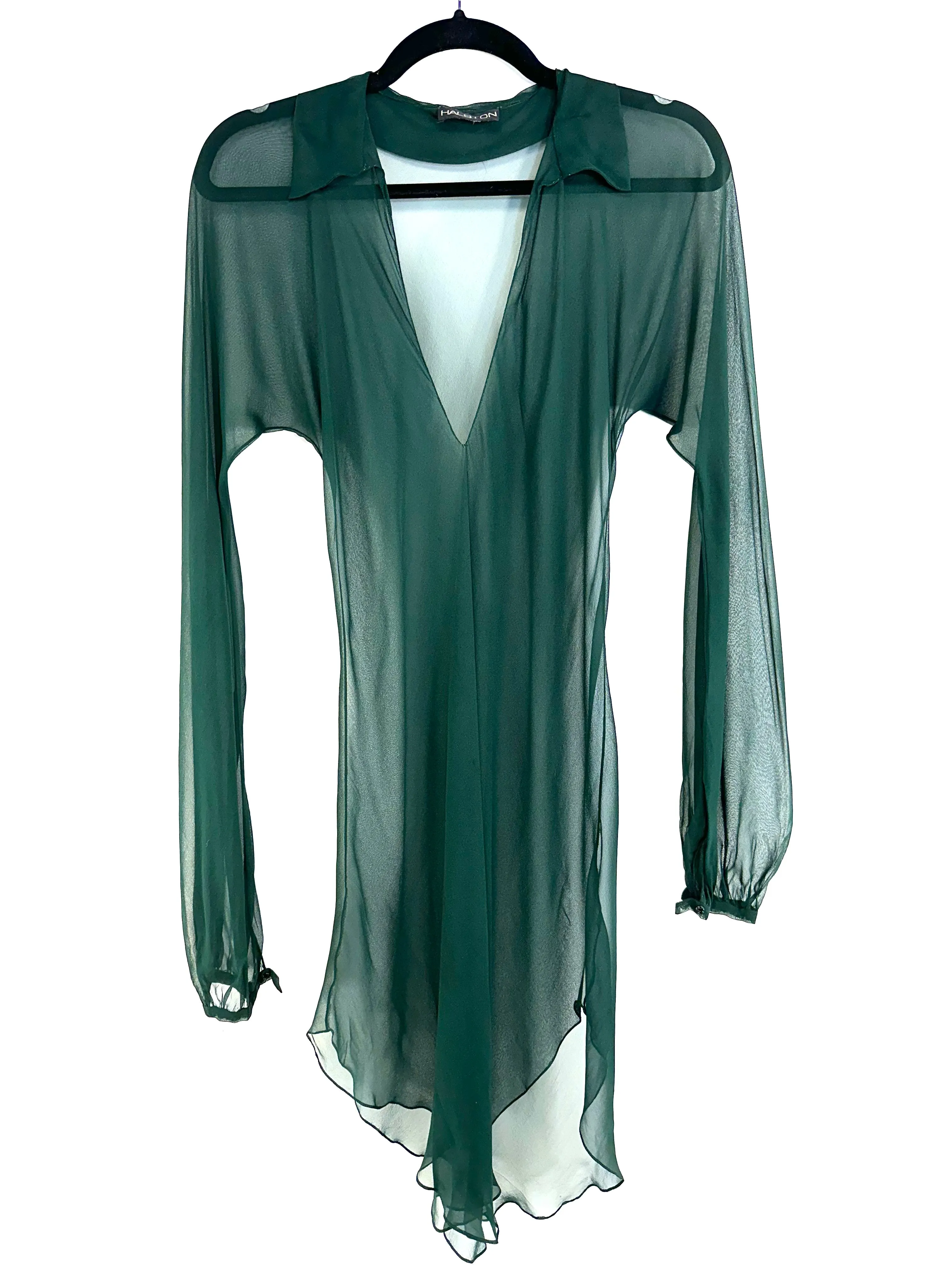 Halston Chiffon Bias Blouse