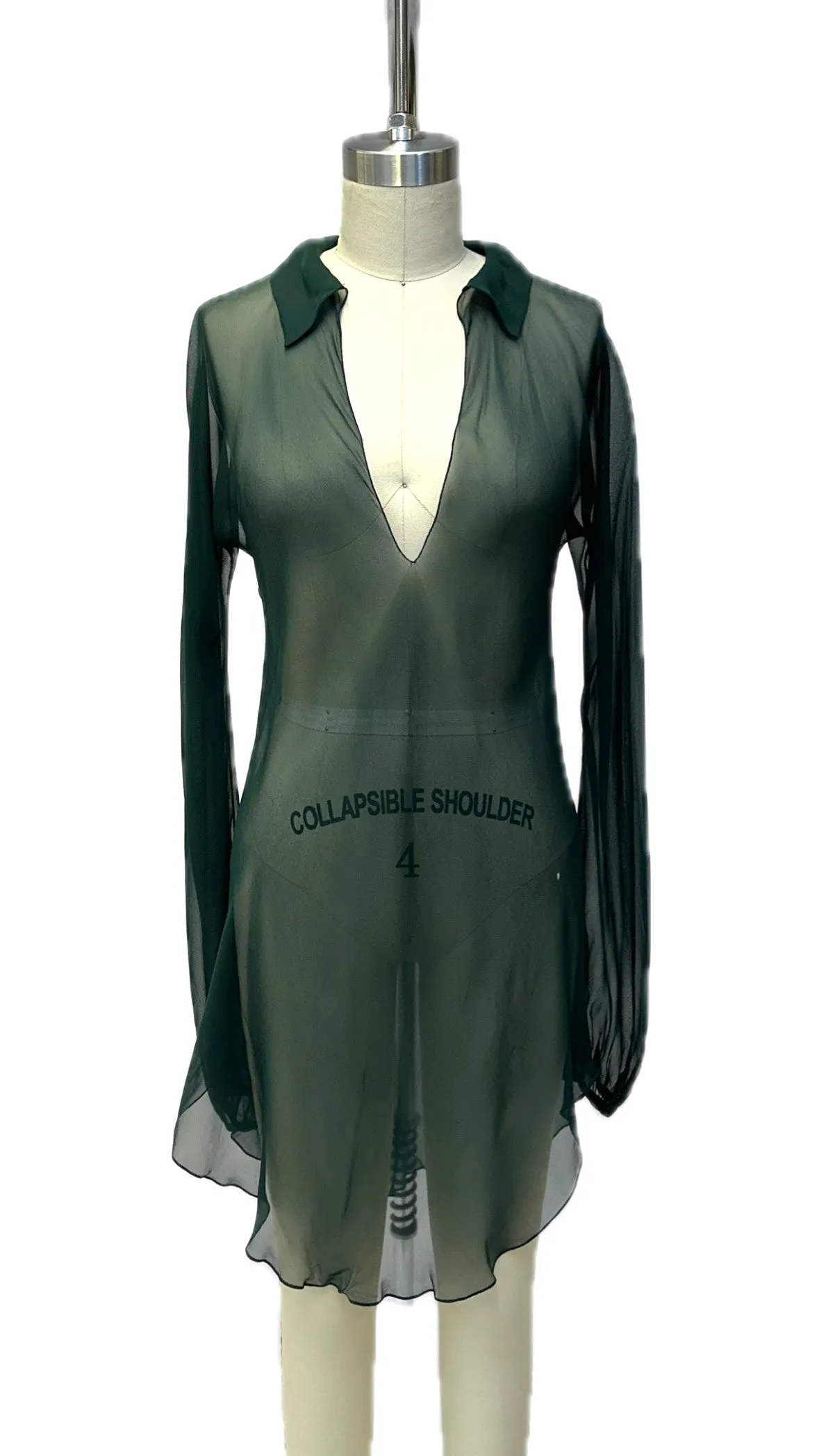 Halston Chiffon Bias Blouse