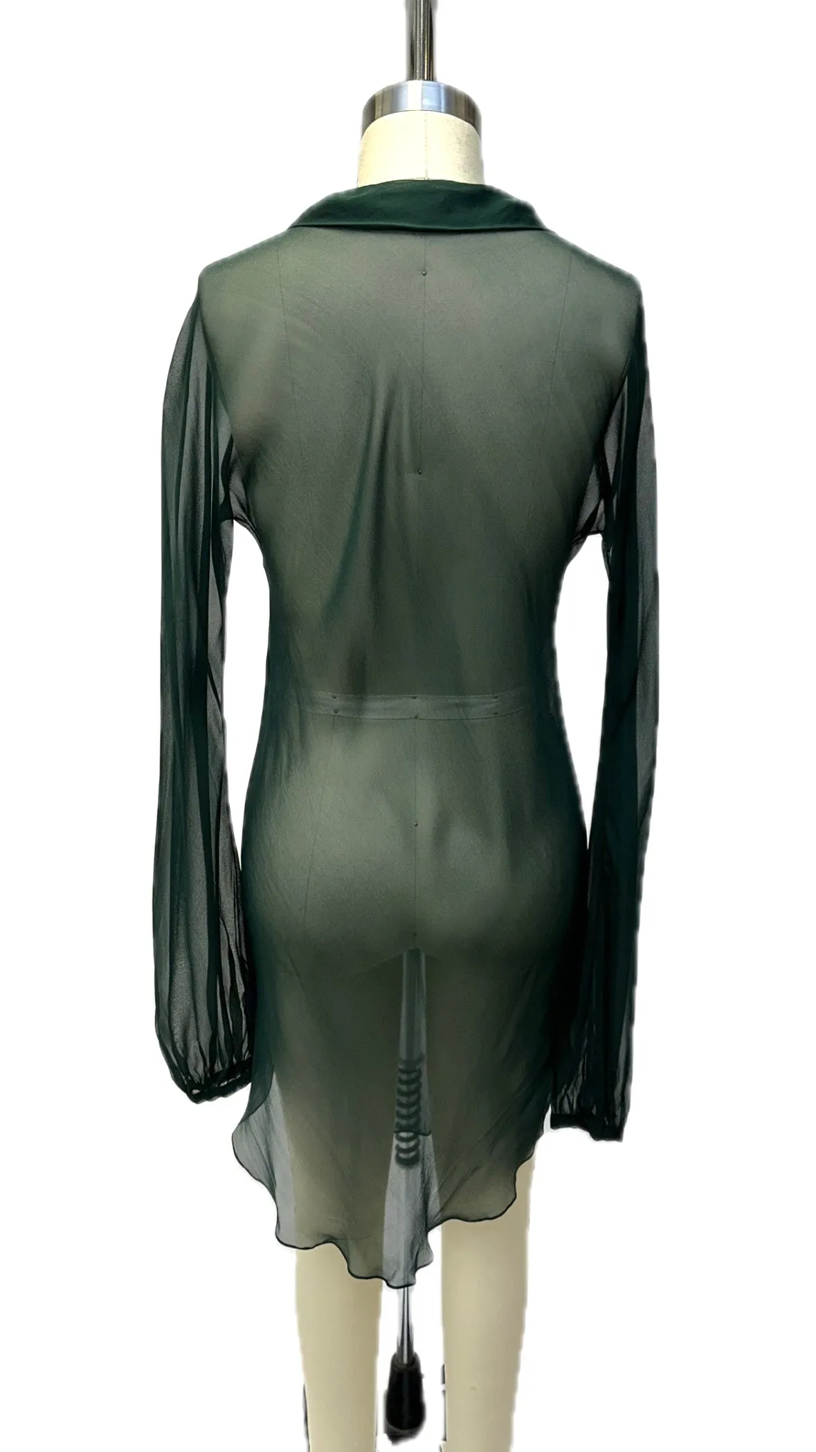 Halston Chiffon Bias Blouse