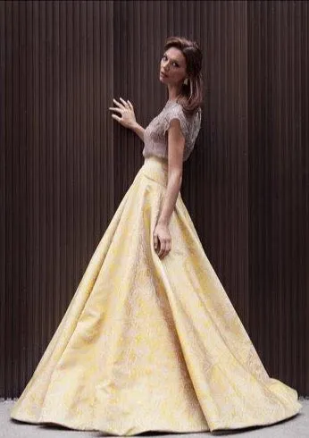 Hand Micro Beaded Blouse & Ball Skirt
