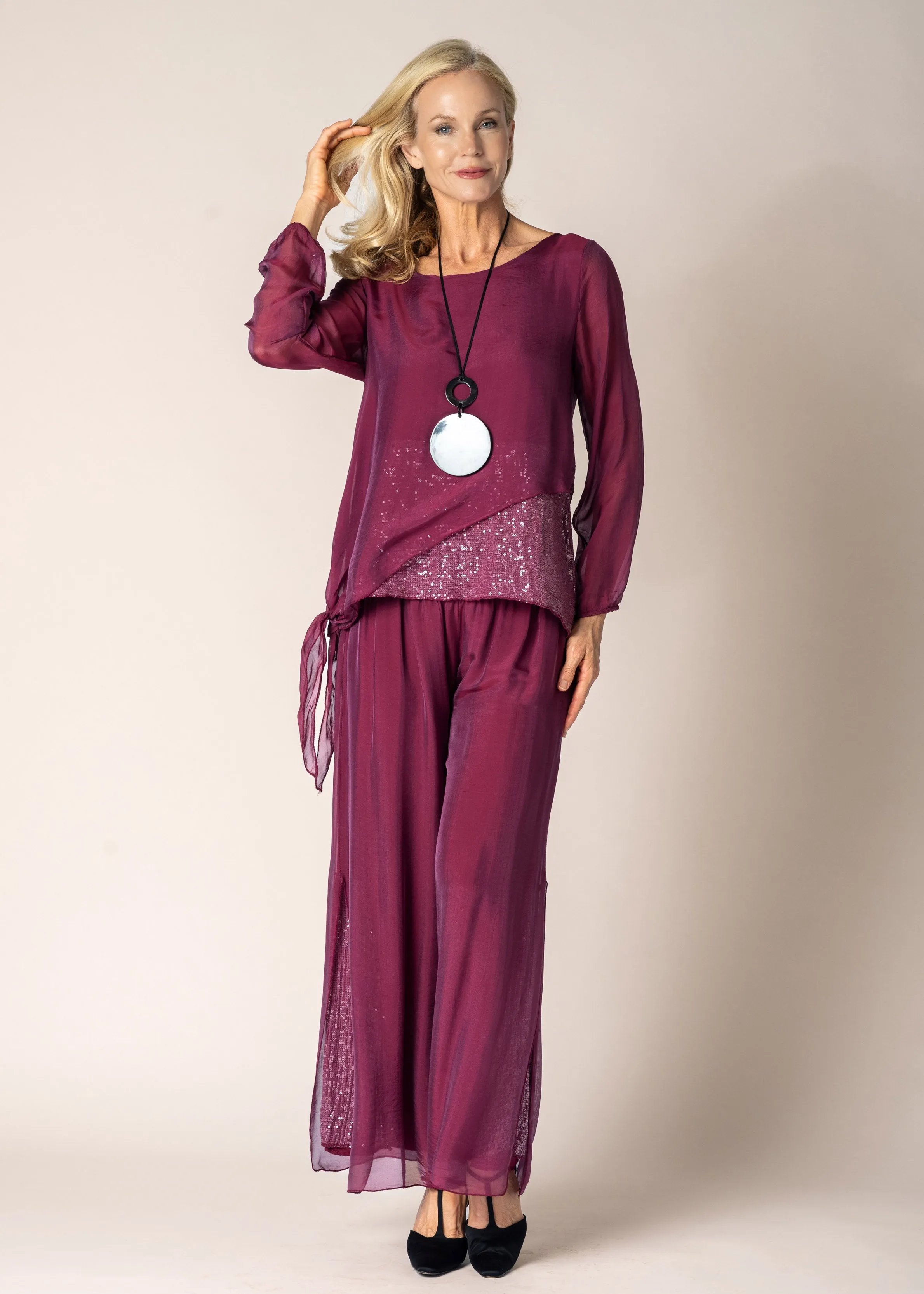 Heathie Top in Mulberry Wine