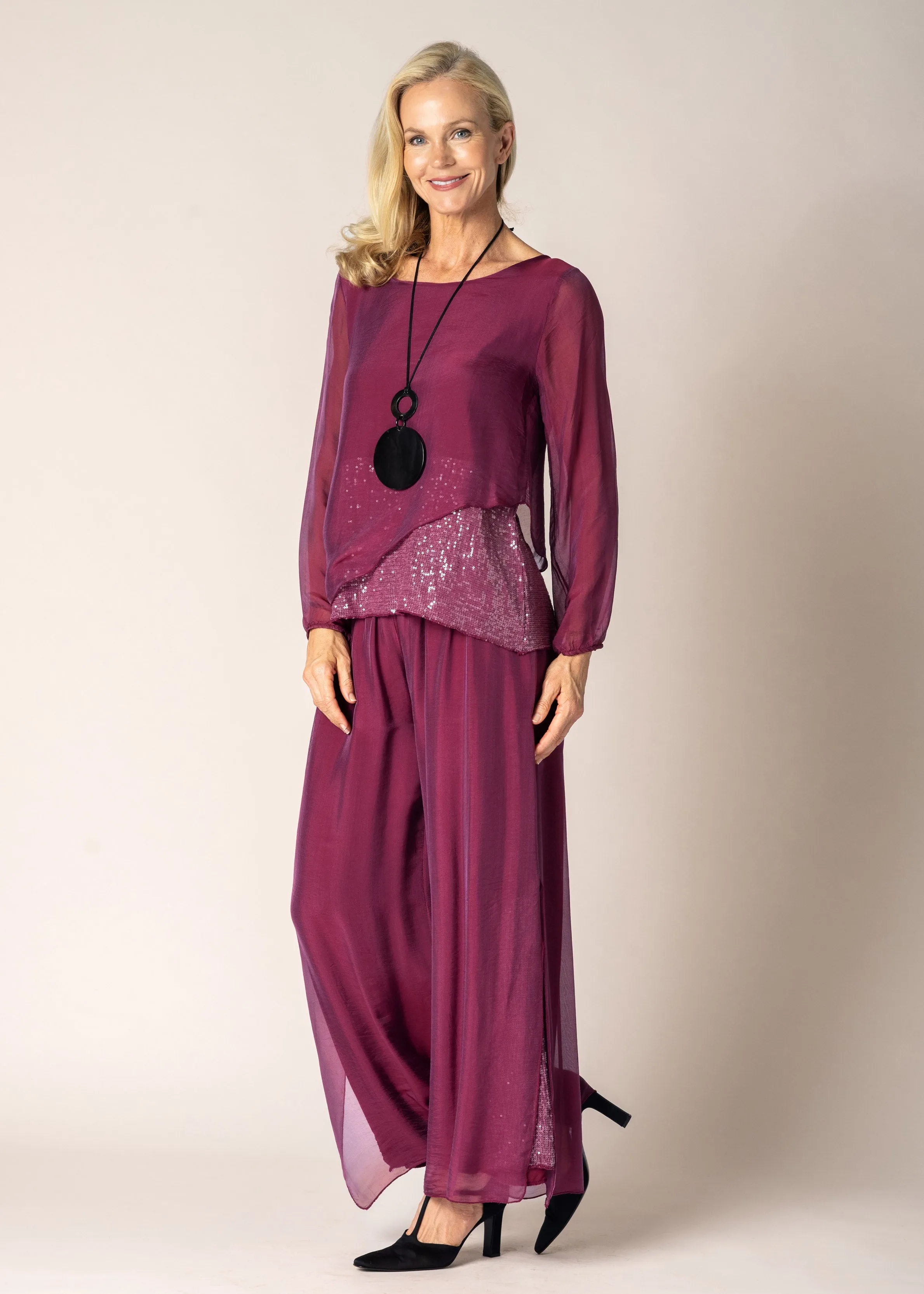 Heathie Top in Mulberry Wine
