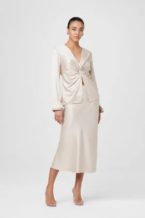 Heidi Silk Satin Slip Skirt