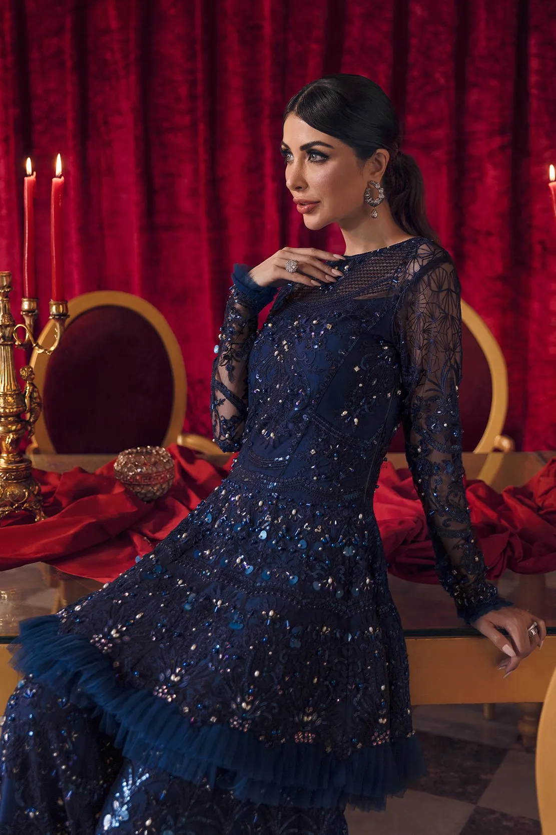 HERA | Reign Reignaissance Luxury Wedding Collection | Unstitched Embroidered Net Suits with Heavy Handwork