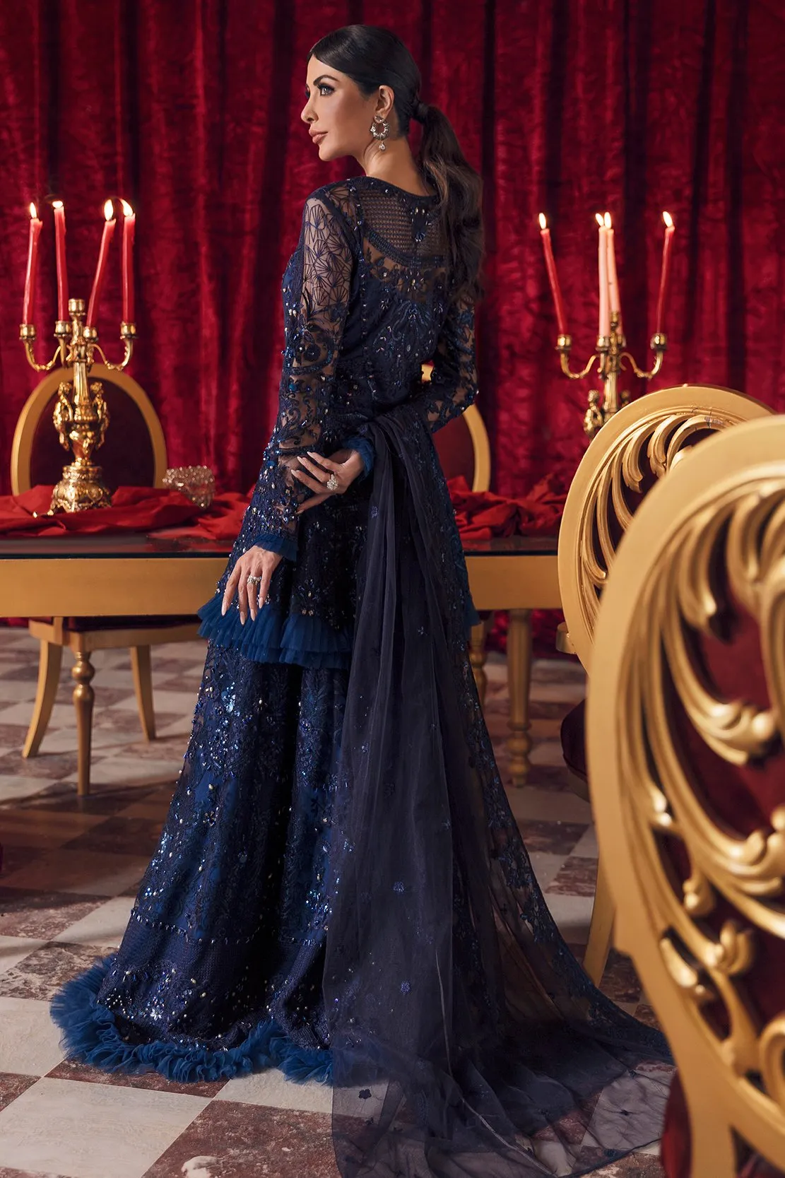 HERA | Reign Reignaissance Luxury Wedding Collection | Unstitched Embroidered Net Suits with Heavy Handwork