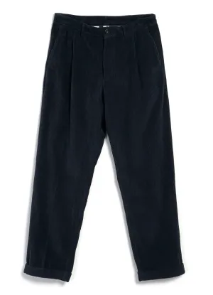 HG Sune Pleated Wide Cut Trousers Dusty Navy