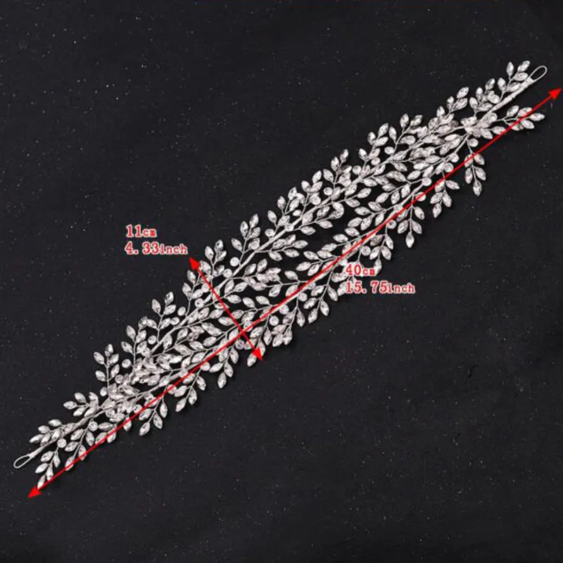 High-quality Handmade Diamond-encrusted Bridal Belt Jewelry Wedding Dress Waist Ornament, Headwear, ORN06