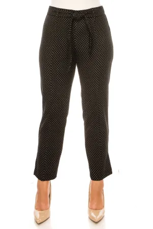 Hope & Harlow Printed Straight Leg Belted Pants