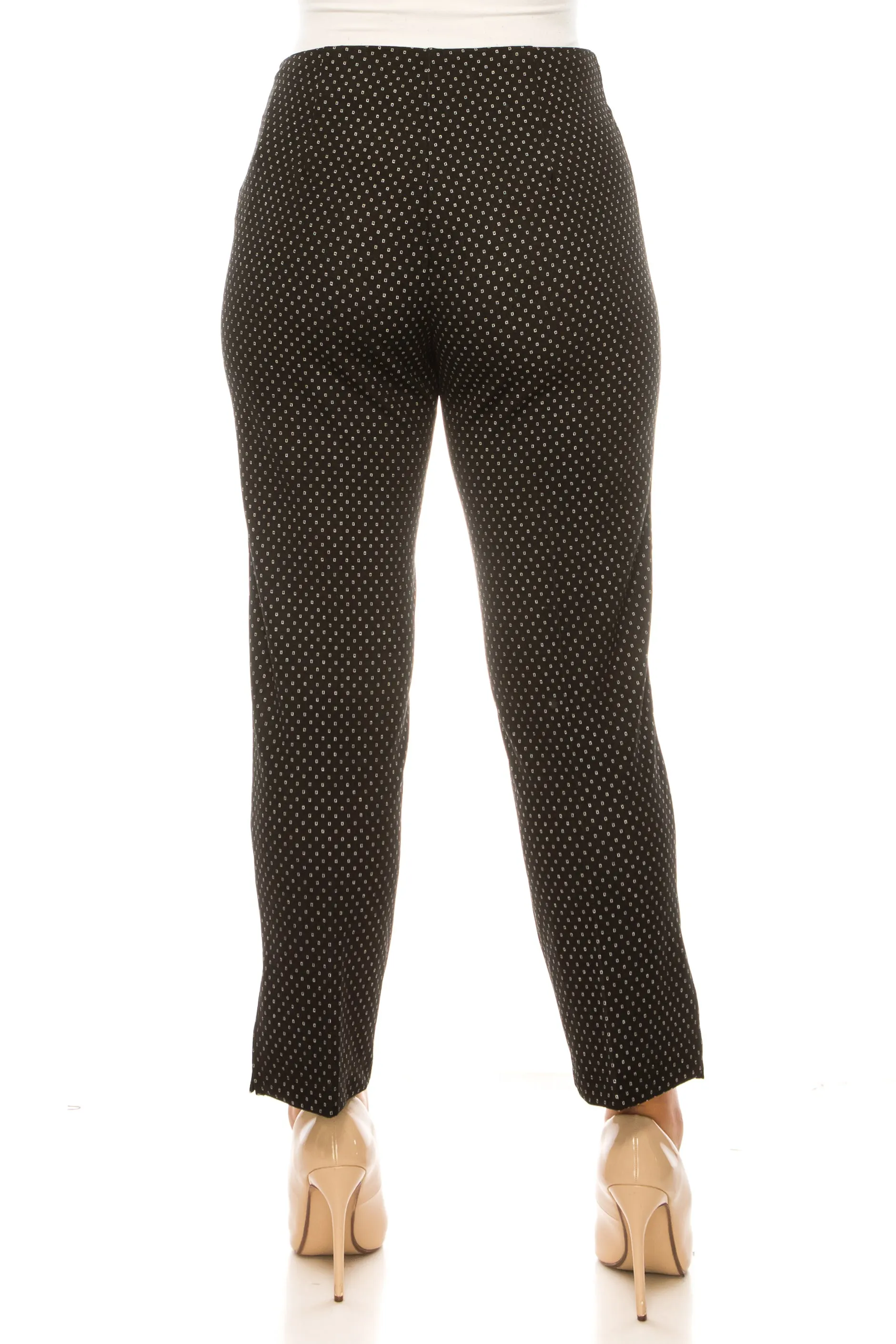Hope & Harlow Printed Straight Leg Belted Pants