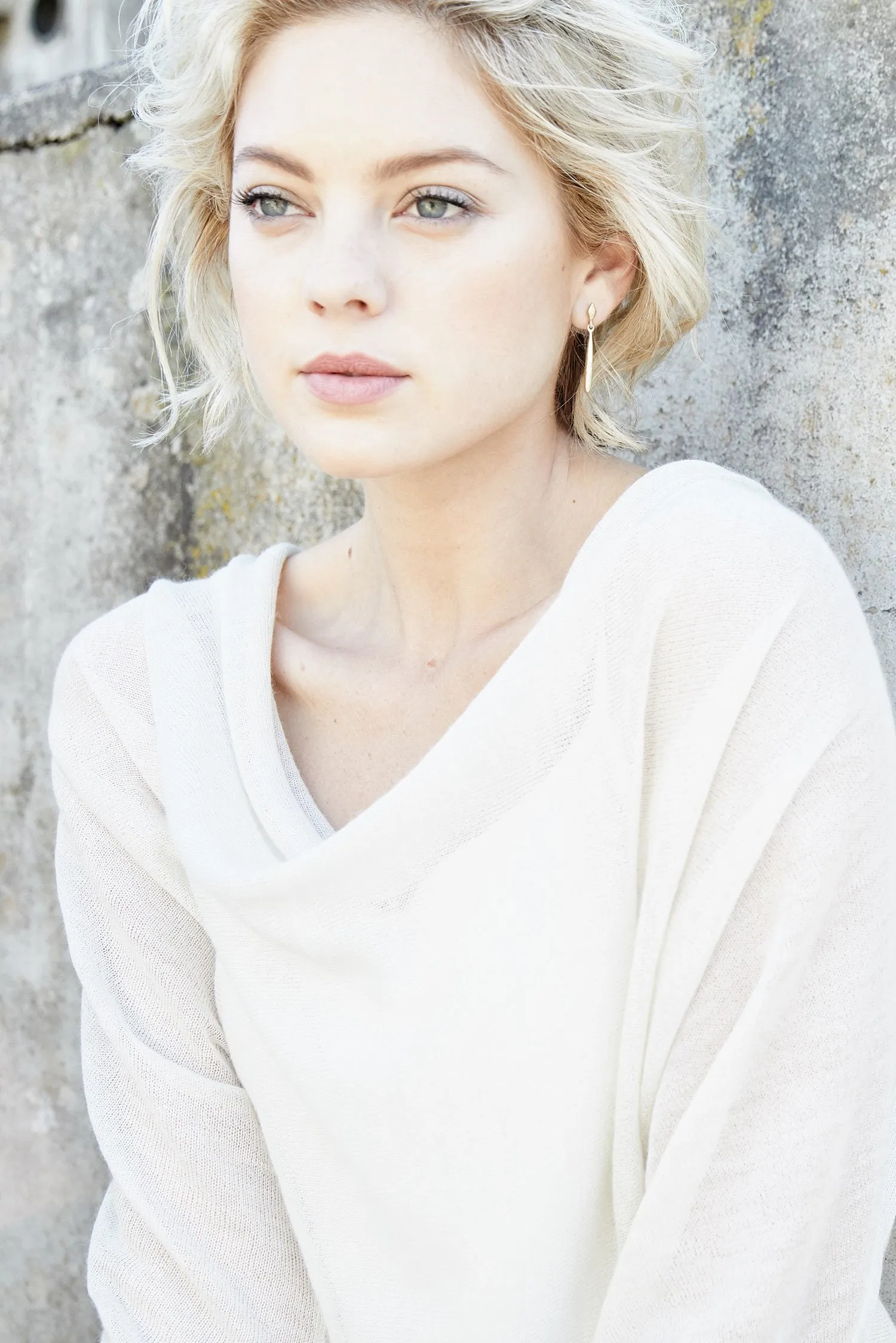 Indigenous Sheer Alpaca Silk Cowl Top Final Sale