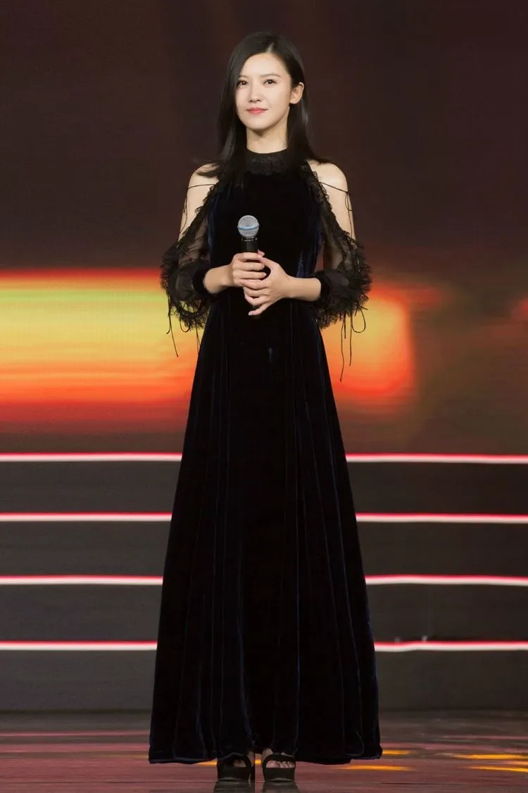 Isabel Runway Lace Split Velvet Dress