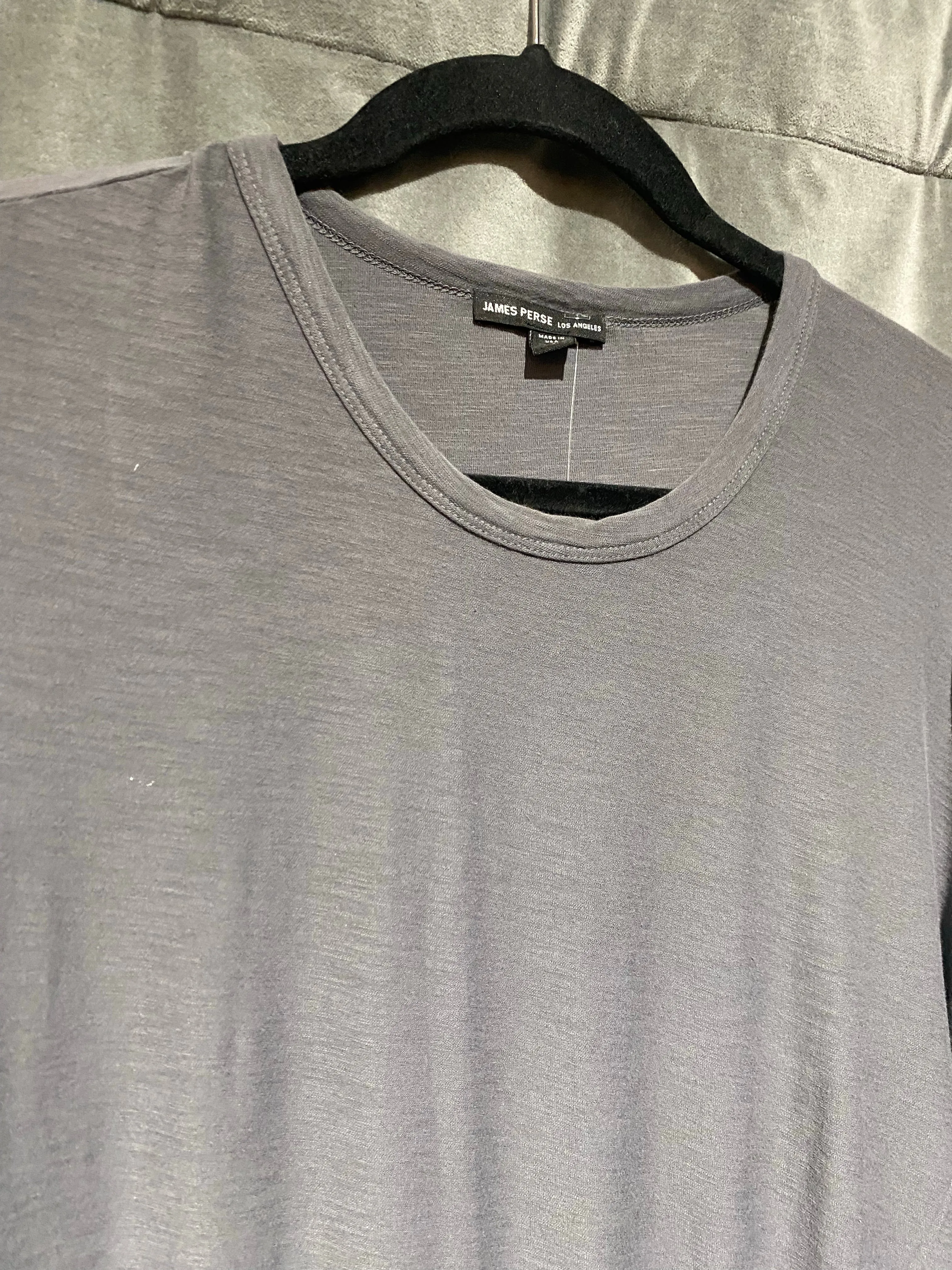 JAMES PERSE Grey Short Sleeve Short Dress