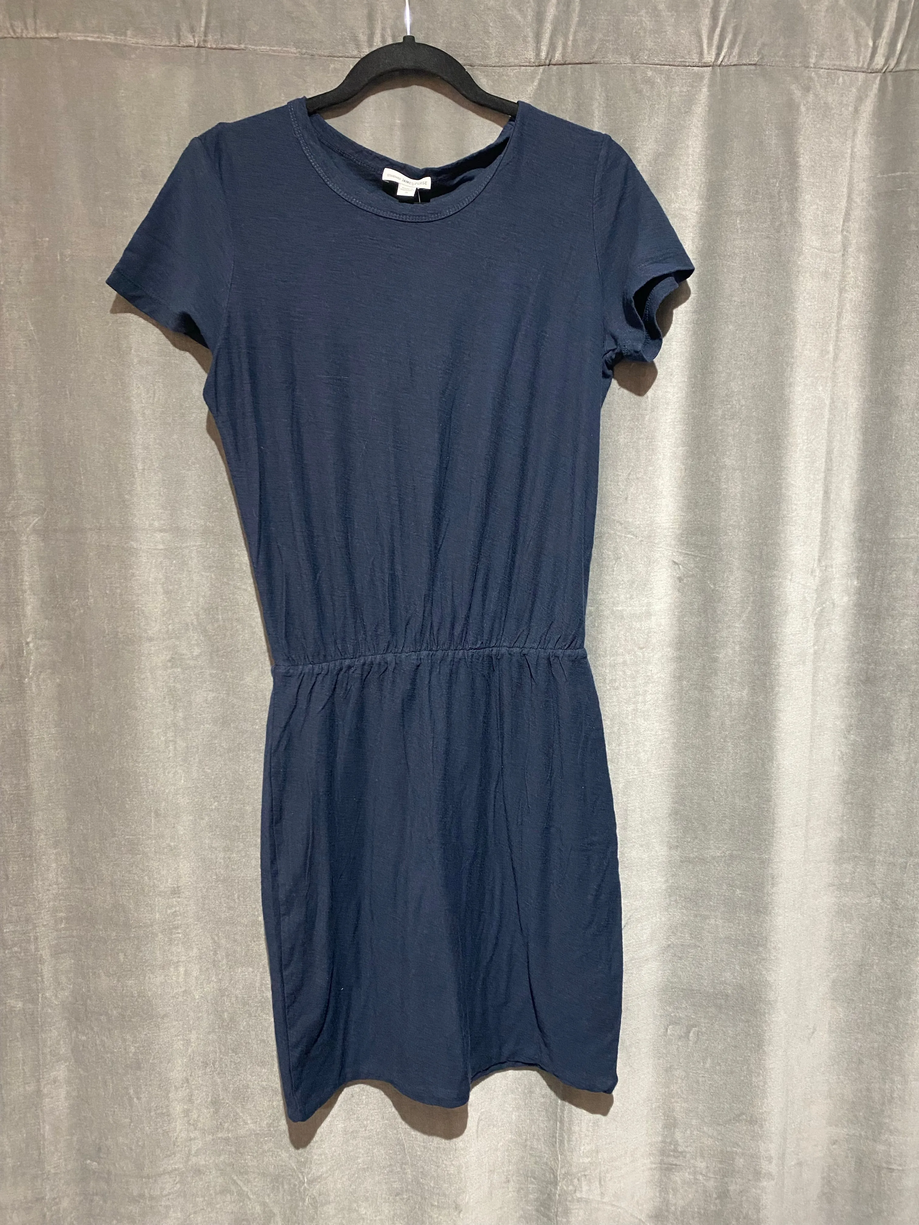 JAMES PERSE Navy Short Sleeve Short Dress