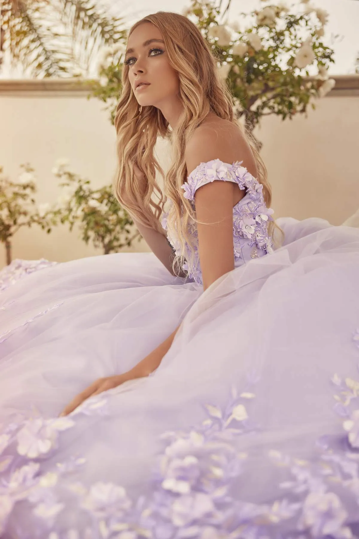 Juliet 1434 Dress Quinceanera Ball Gown 3D Floral Embroidered