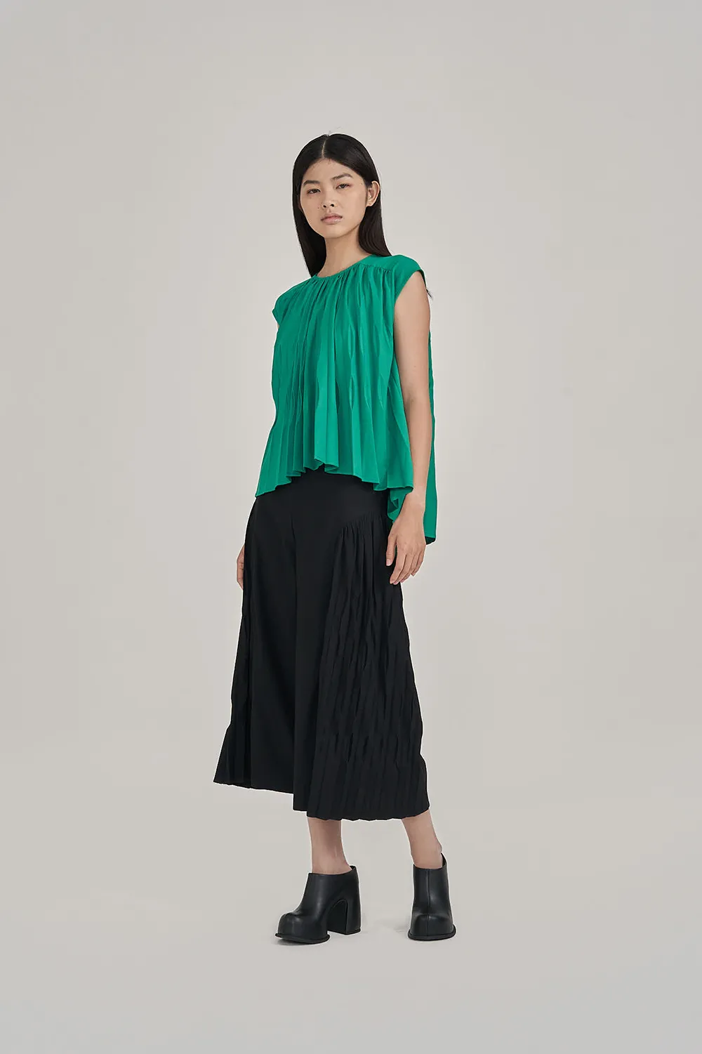 Kaymen Pleat Top