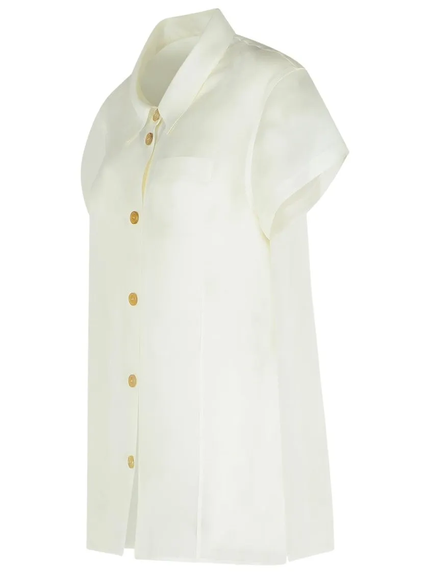 Keefe' White Silk Shirt